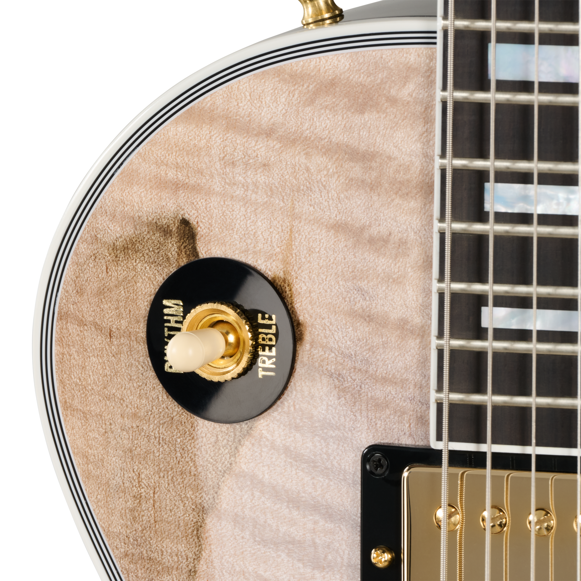 Gibson Custom Les Paul Custom with Figured Maple Heartwood Top, Gloss, Light Charcoal