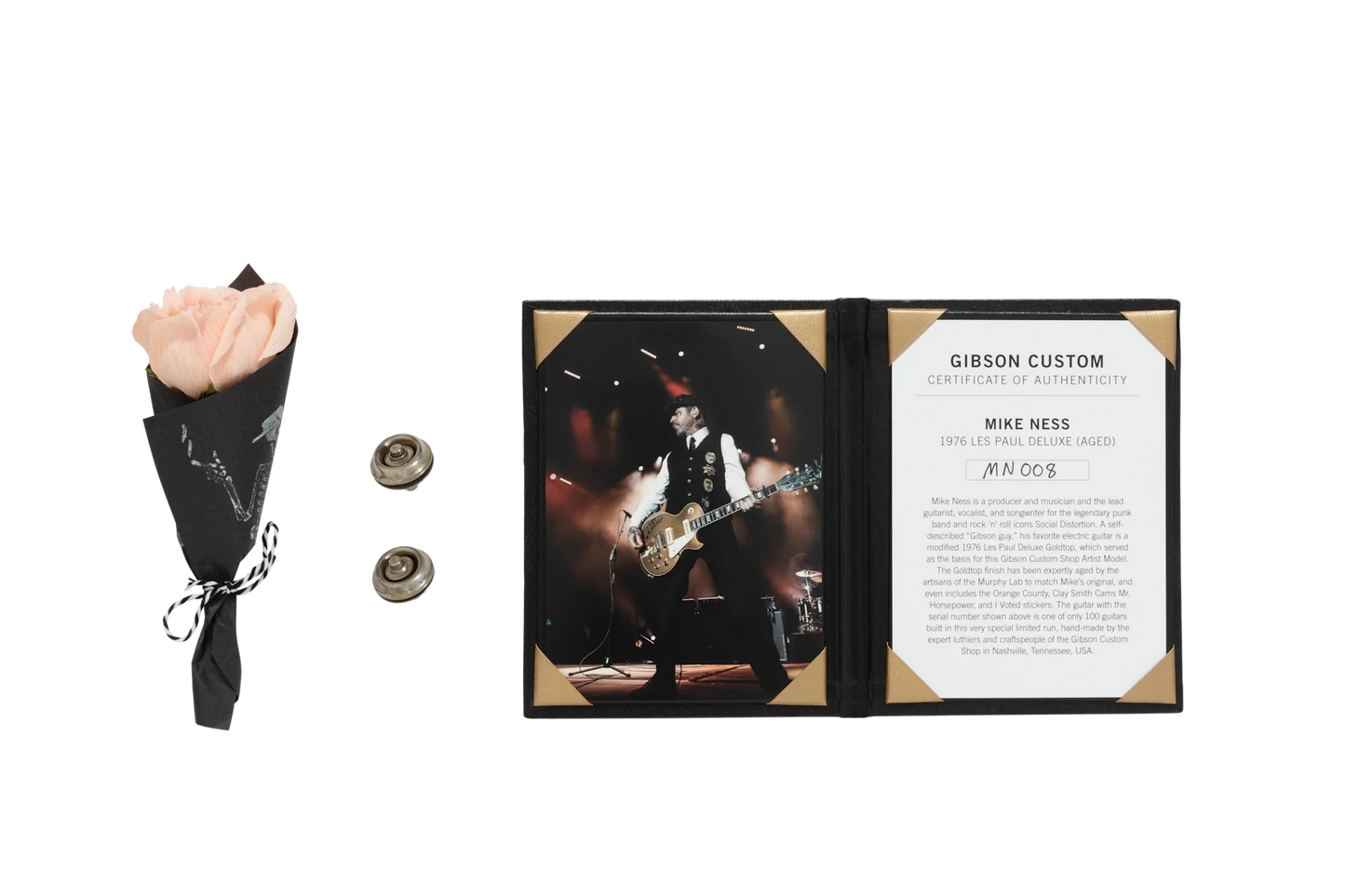 Gibson Custom Mike Ness 1976 Les Paul Deluxe (Aged), Gold