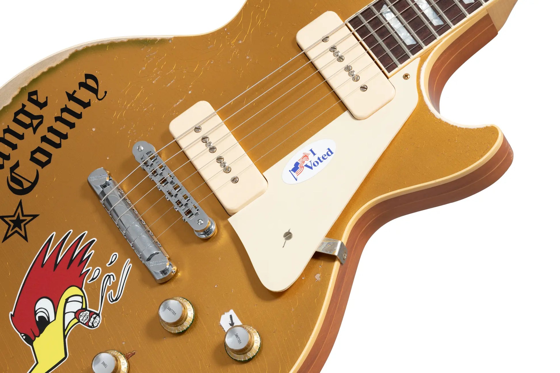 Gibson Custom Mike Ness 1976 Les Paul Deluxe (Aged), Gold