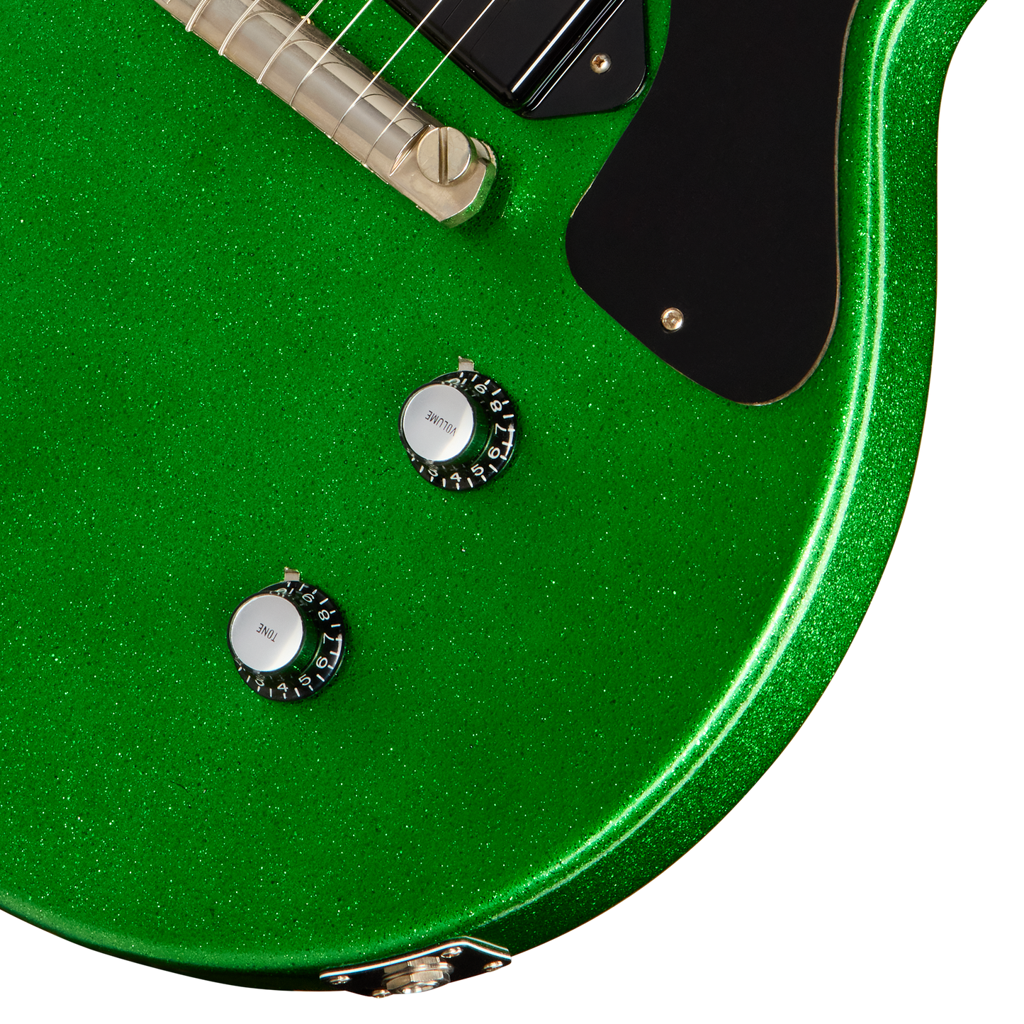 Gibson Custom 1960 Les Paul Junior Double Cut Reissue, VOS, Green Sparkle
