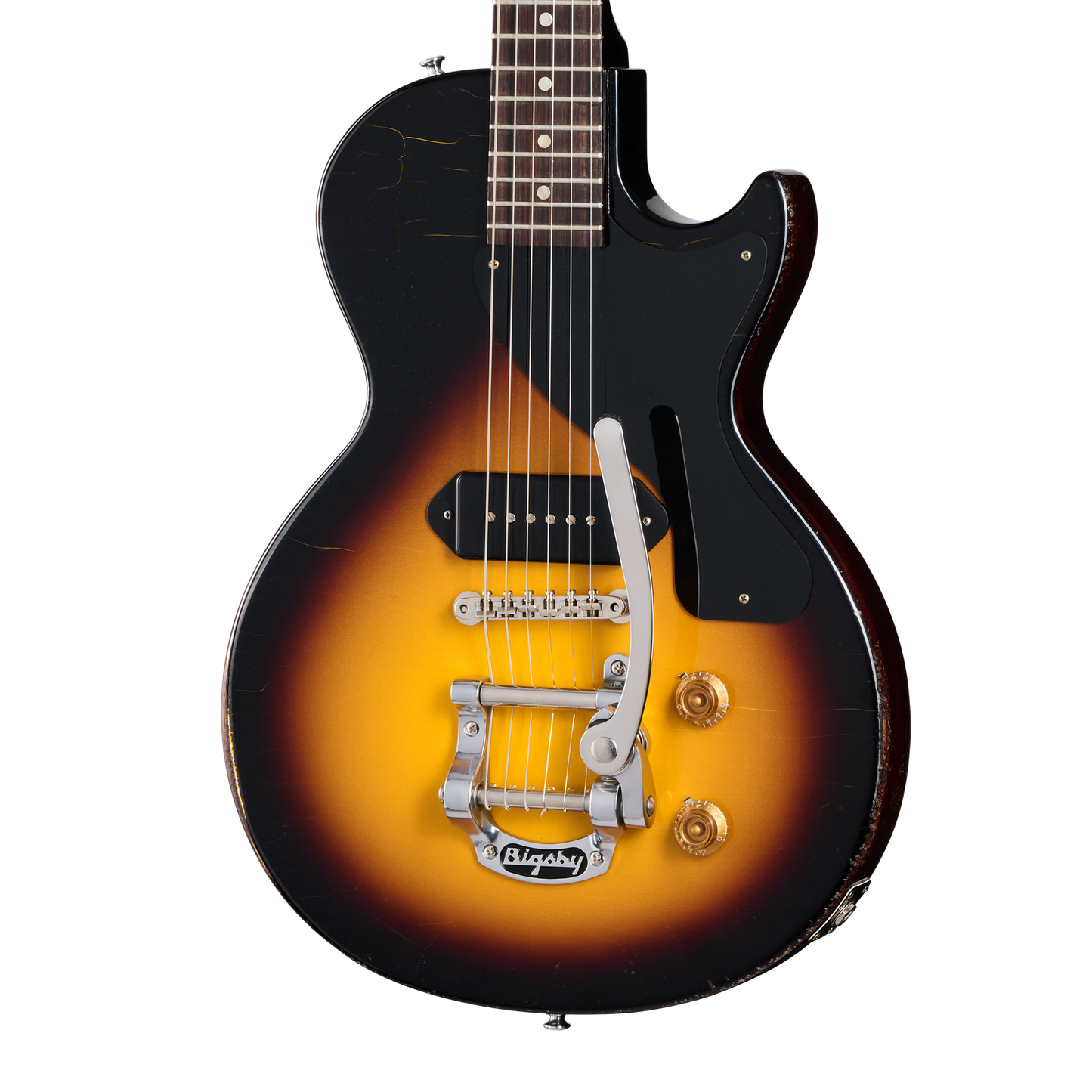 Gibson Custom 1957 Les Paul Junior Reissue with Bigsby, Light Aged, Vintage Sunburst