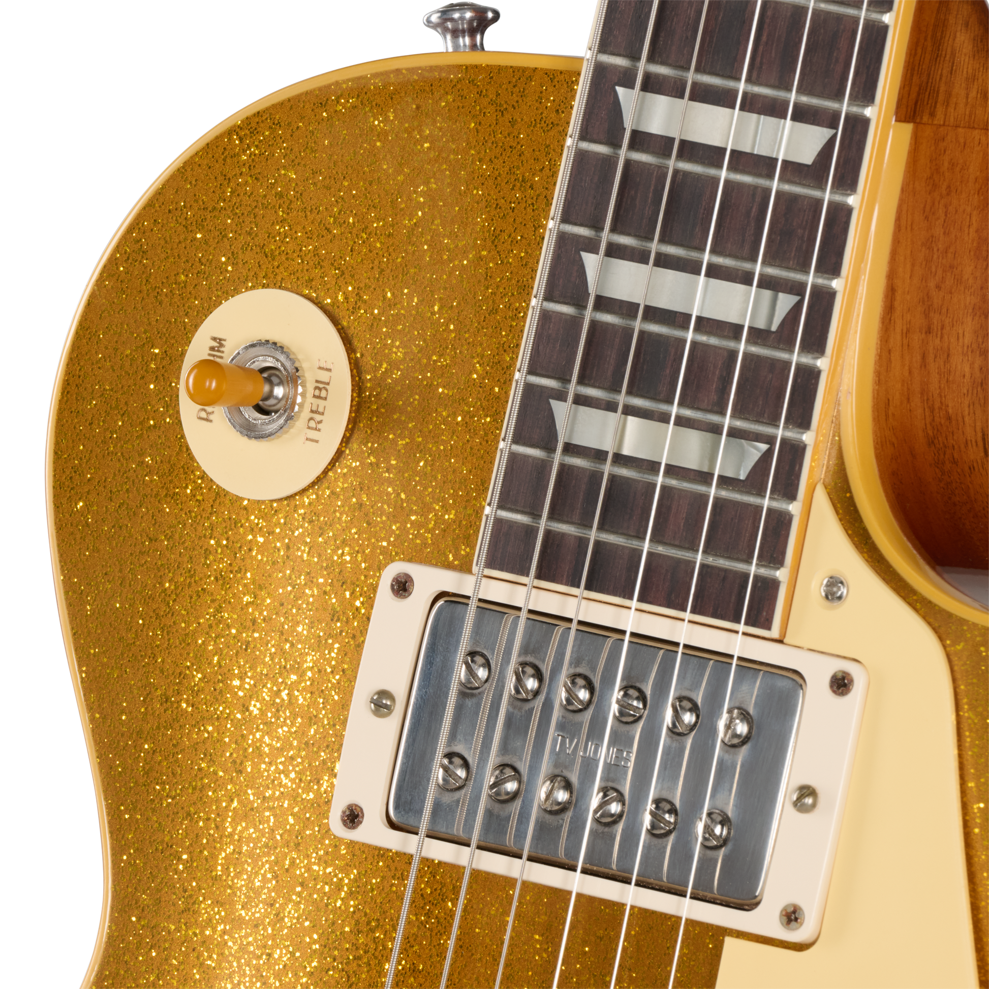 Gibson Custom LE 1957 Les Paul Reissue with TV Jones Powertron, VOS, Gold Sparkle Top