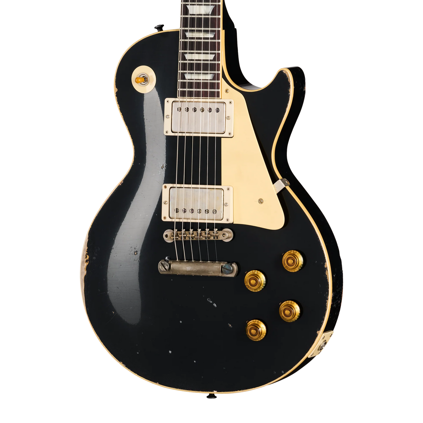 Gibson Custom 1957 Les Paul Standard Reissue, Ultra Heavy Aged, Ebony Over Goldtop