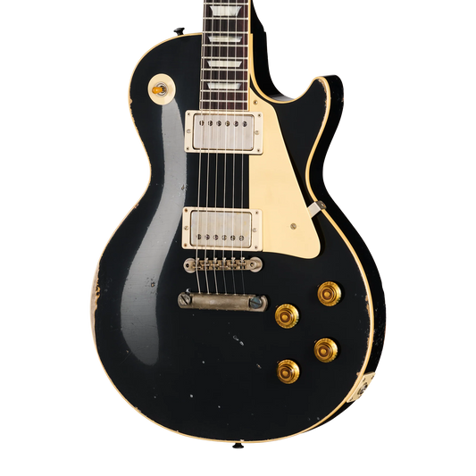Gibson Custom 1957 Les Paul Standard Reissue, Ultra Heavy Aged, Ebony Over Goldtop