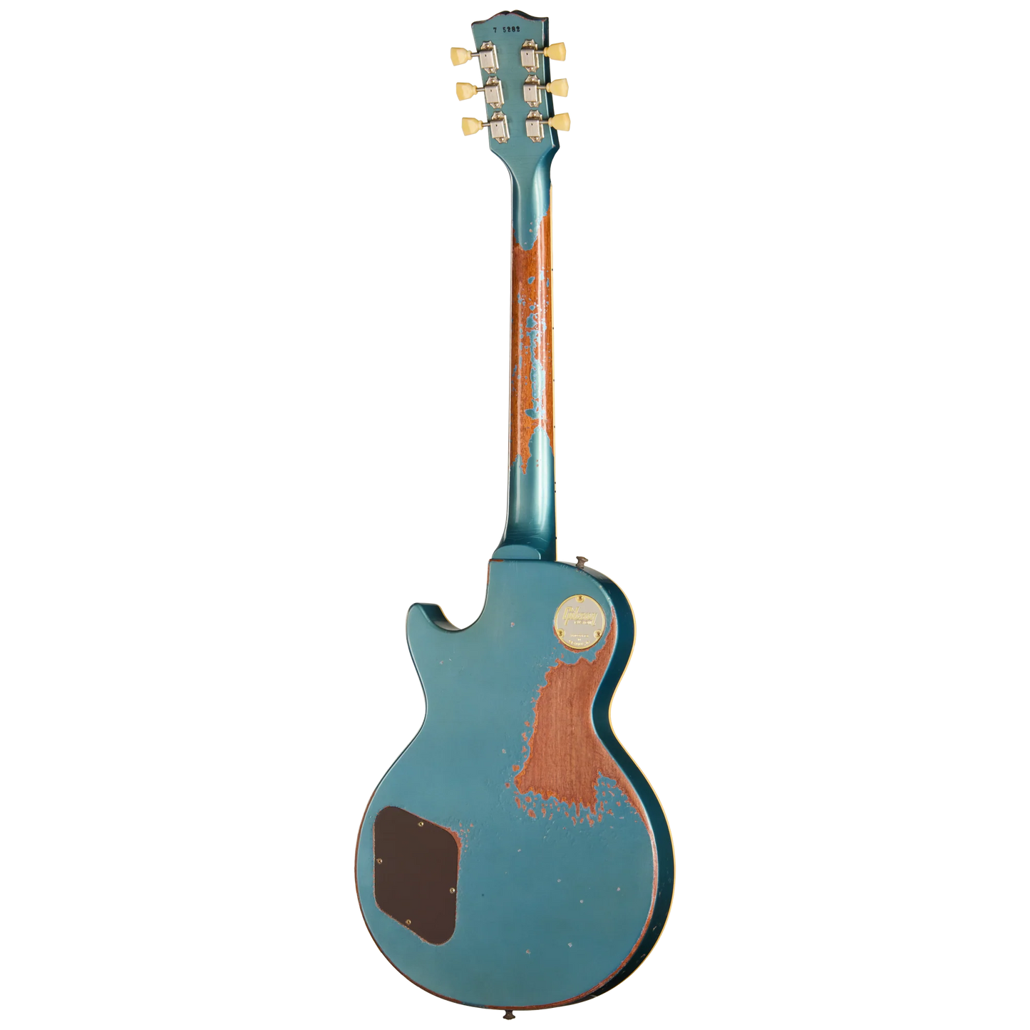 Gibson Custom 1957 Les Paul Standard Reissue, Ultra Heavy Aged, Inverness Green and Pelham Blue Over Goldtop