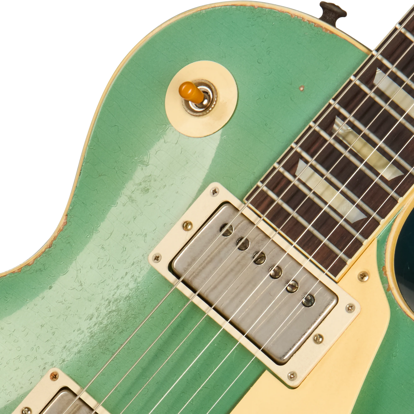Gibson Custom 1957 Les Paul Standard Reissue, Ultra Heavy Aged, Inverness Green and Pelham Blue Over Goldtop