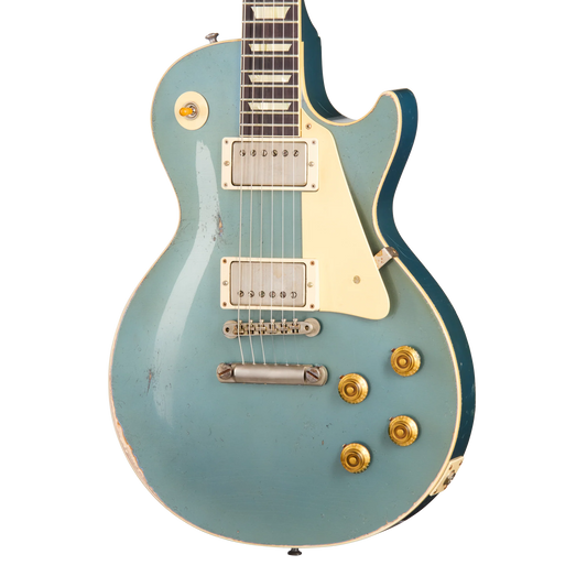 Gibson Custom 1957 Les Paul Standard Reissue, Ultra Heavy Aged, Pelham Blue Over Goldtop