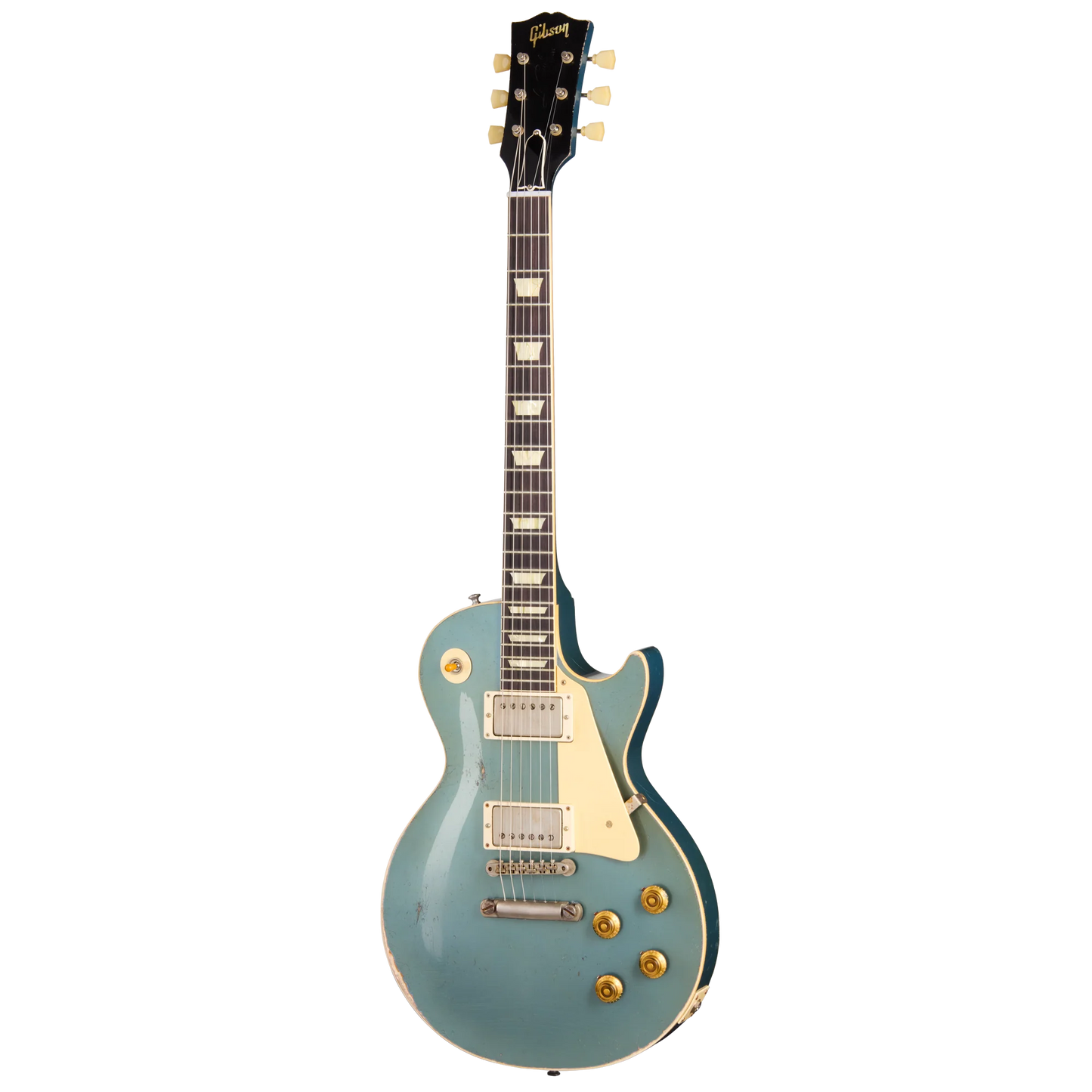Gibson Custom 1957 Les Paul Standard Reissue, Ultra Heavy Aged, Pelham Blue Over Goldtop