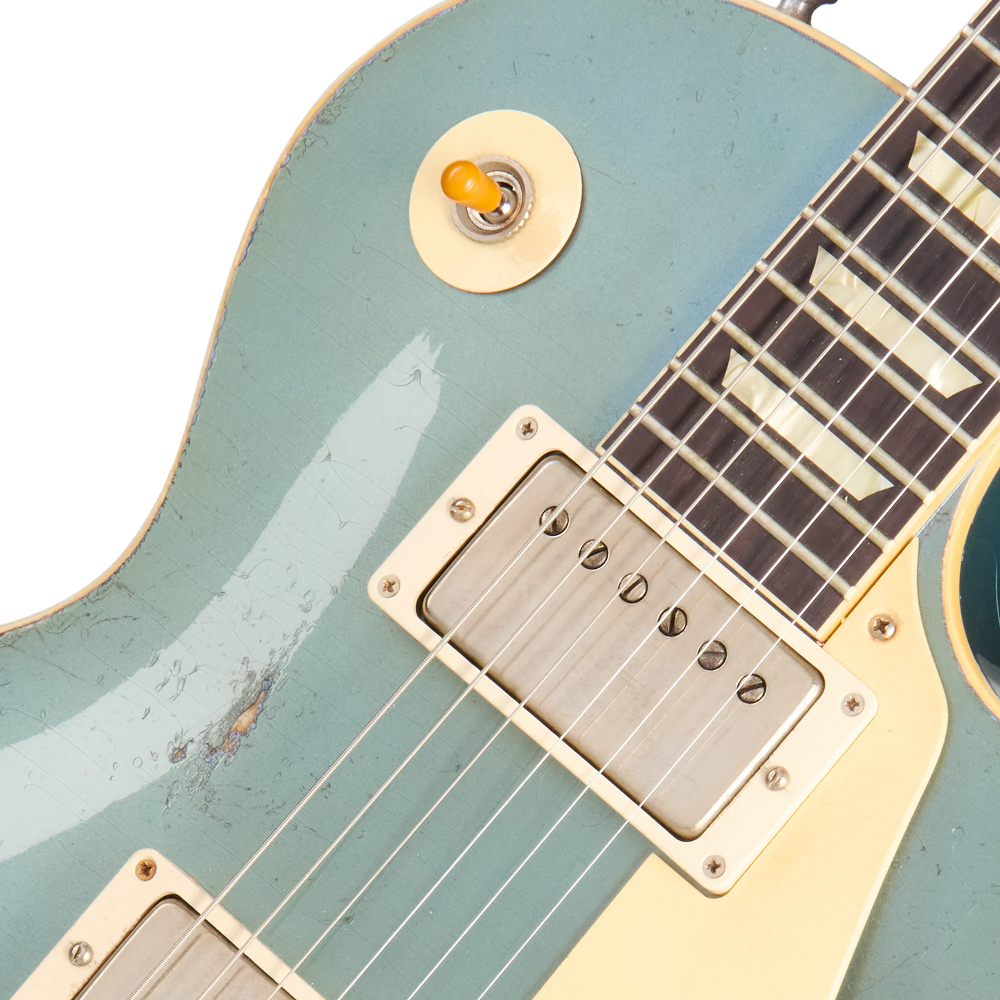 Gibson Custom 1957 Les Paul Standard Reissue, Ultra Heavy Aged, Pelham Blue Over Goldtop