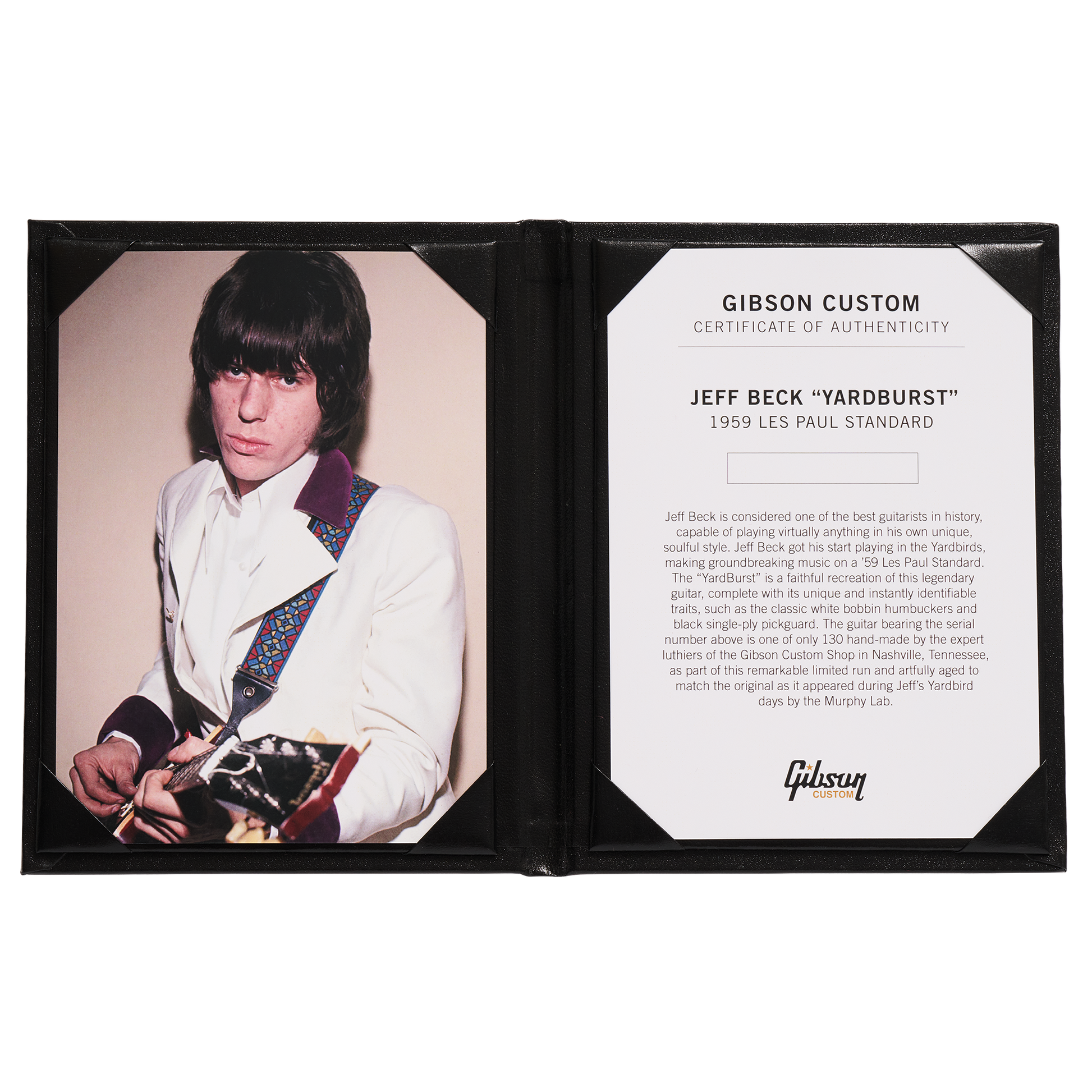 Gibson Custom Jeff Beck “YardBurst” 1959 Les Paul Standard, Dark Cherry Sunburst