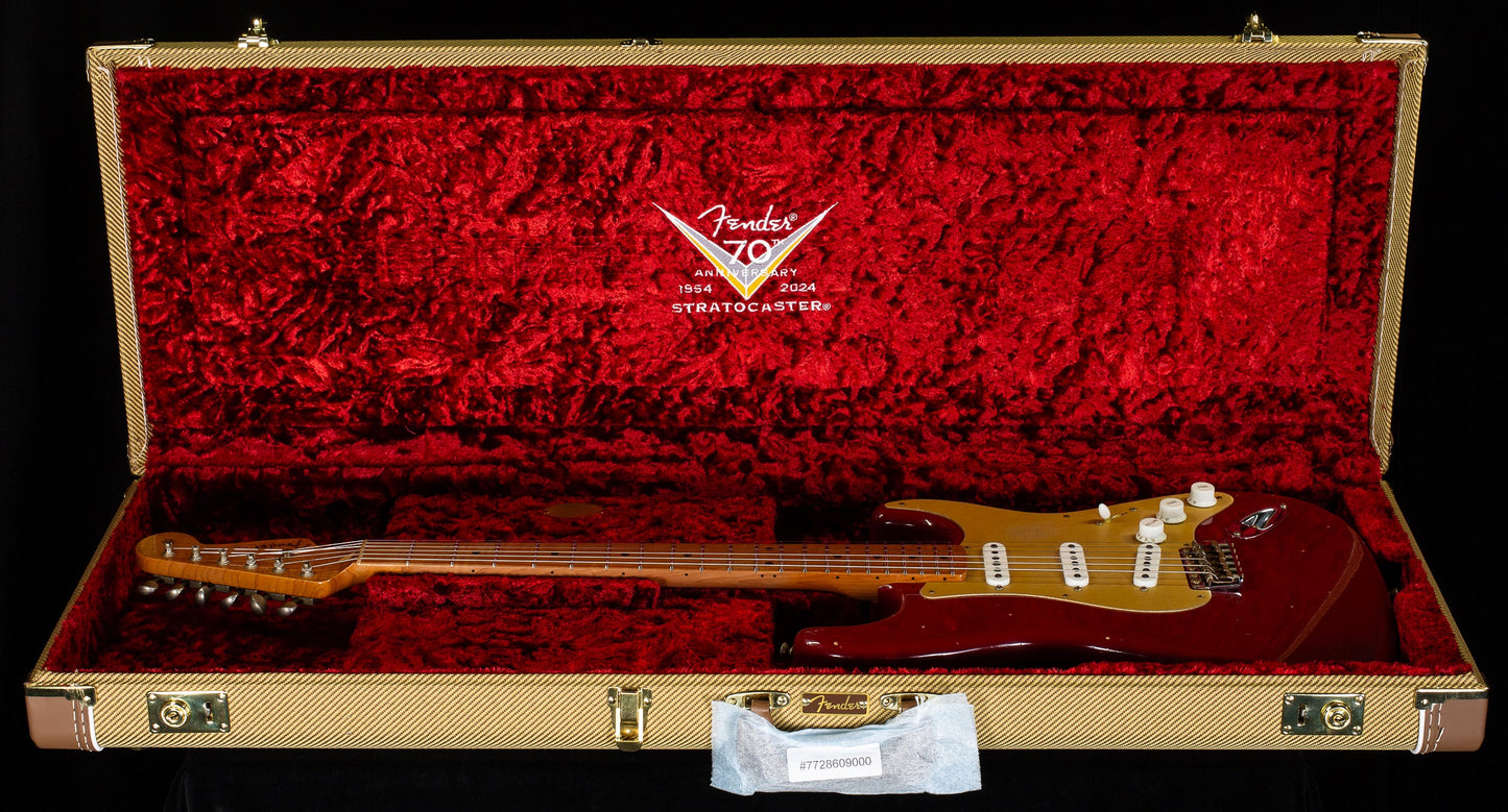 Fender Custom Shop LTD 1954 Roasted Stratocaster Journeyman Relic Cimarron Red (161)