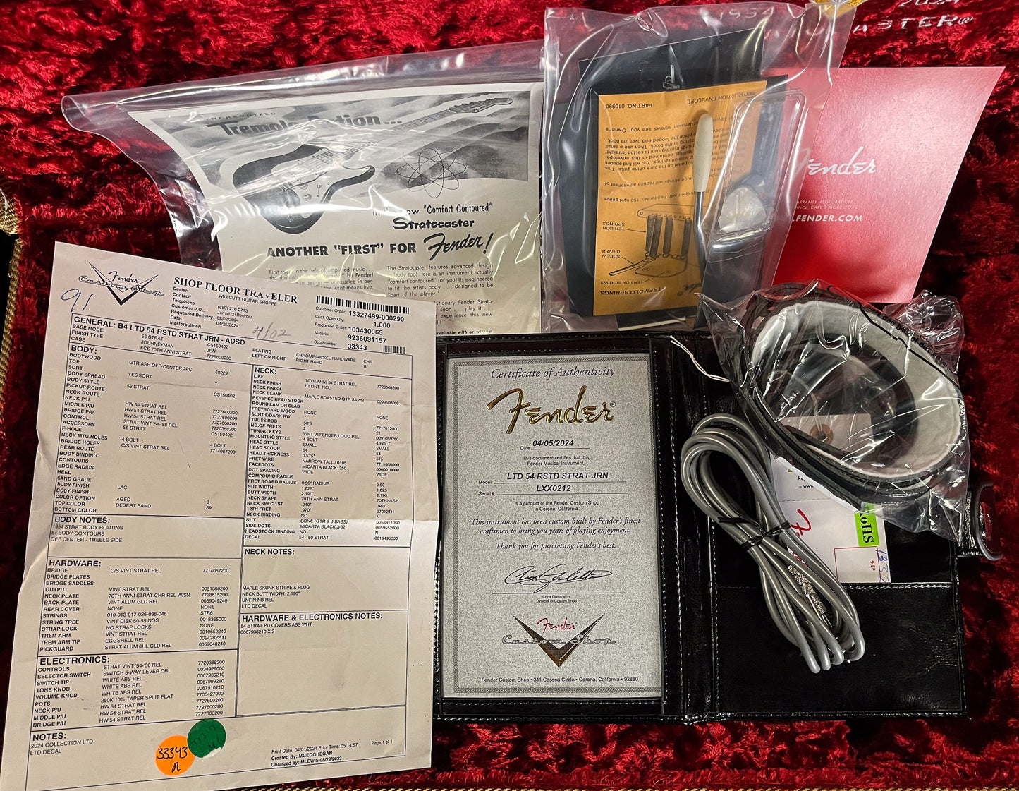 Fender Custom Shop LTD 1954 Roasted Stratocaster Journeyman Relic Desert Sand (212)