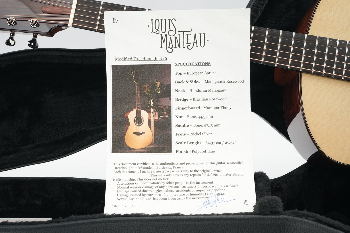 Louis Manteau MD Madagascar Rosewood European Spruce