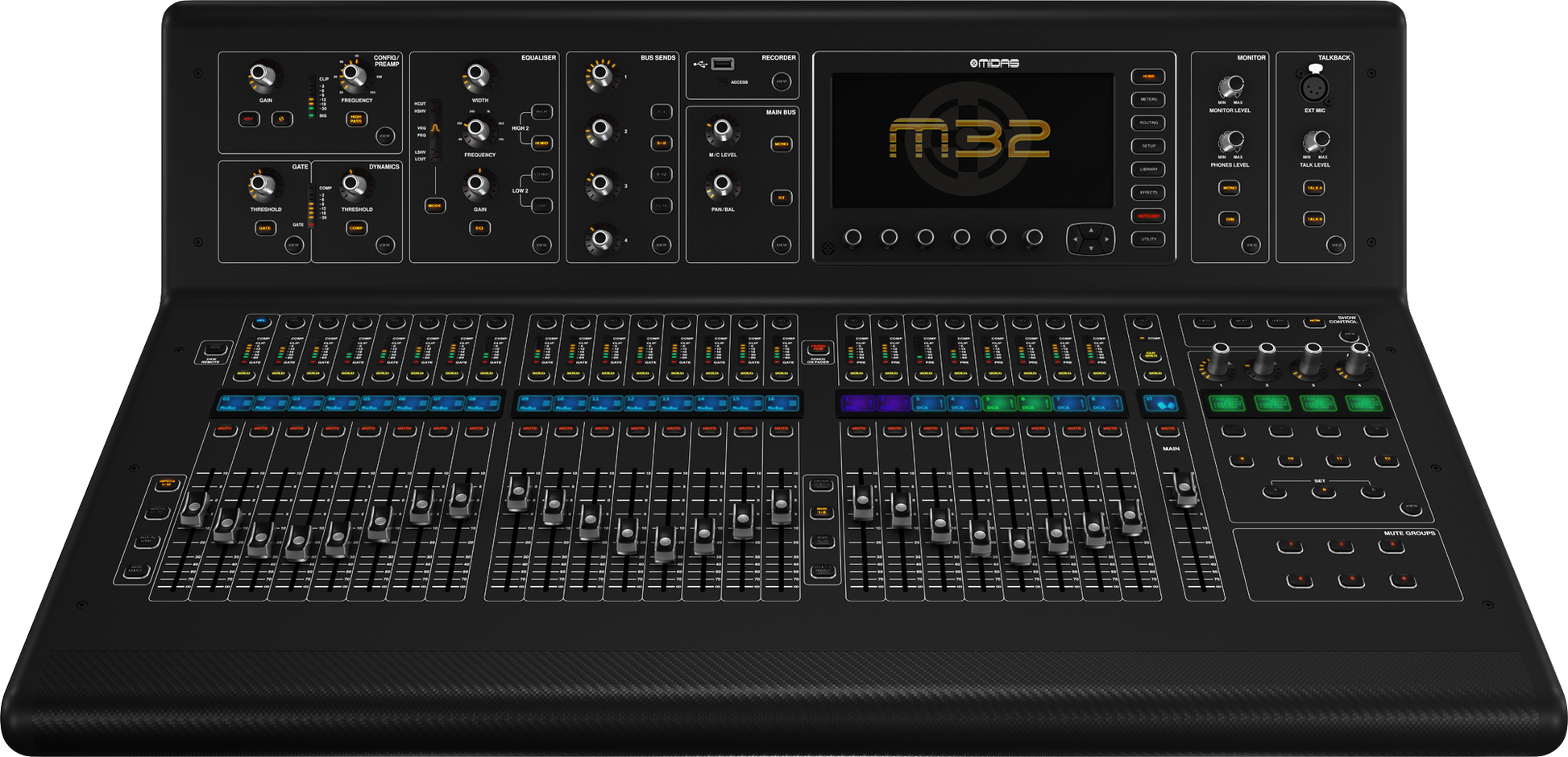 Midas M32 40 Ch Digital Mixing Console Bundle with DL32 Stage Box