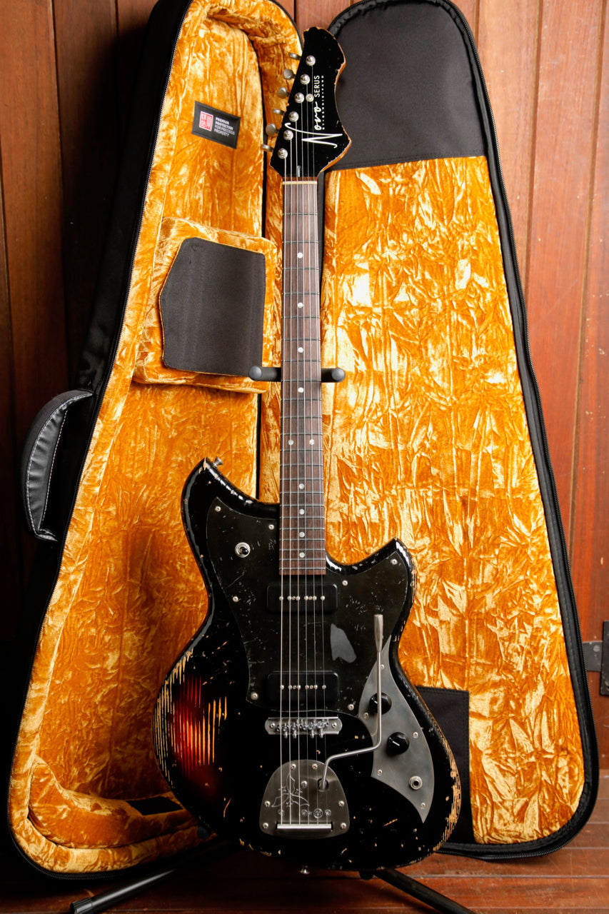 Novo Serus J Custom Bull Black over '64 3-Tone Burst Electric Guitar