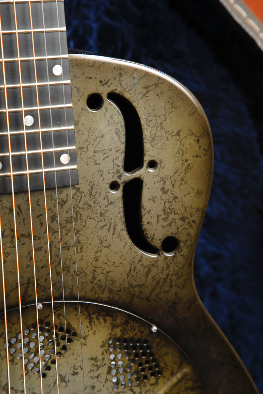 National NRP Black Rust Reso-Phonic Resonator Guitar 2010 Pre-Owned