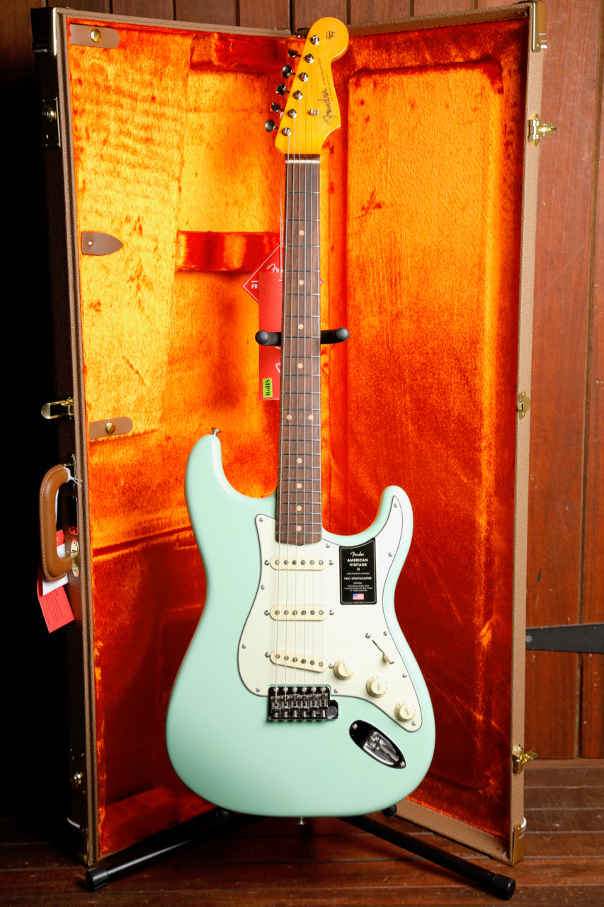 Fender American Vintage II 1961 Stratocaster Surf Green Electric Guitar