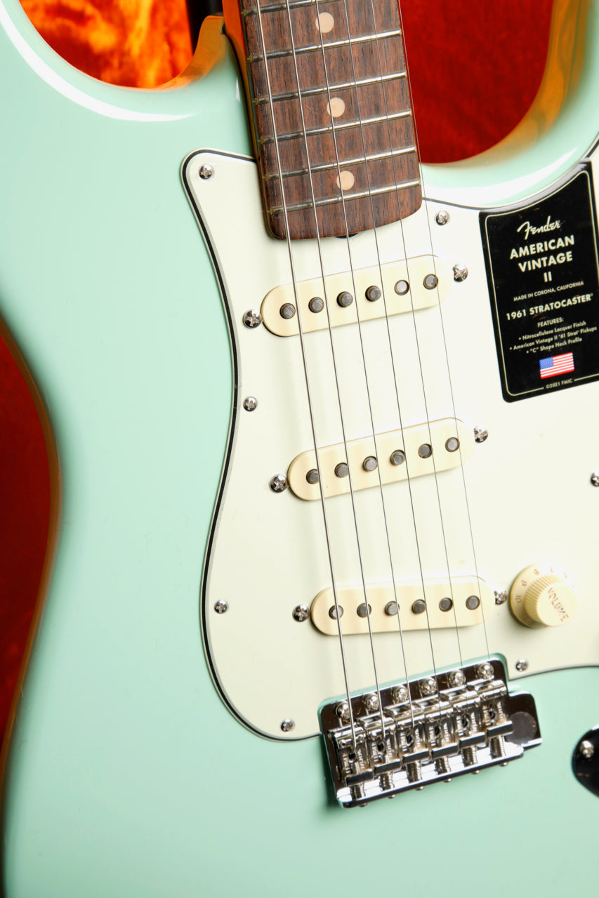 Fender American Vintage II 1961 Stratocaster Surf Green Electric Guitar