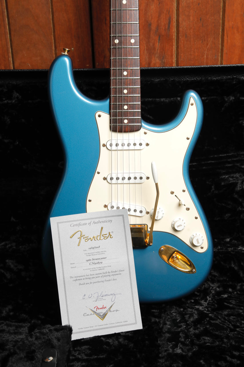 Fender Custom Shop 1960 Stratocaster Lake Placid Blue Electric Guitar 1996 Pre-Owned