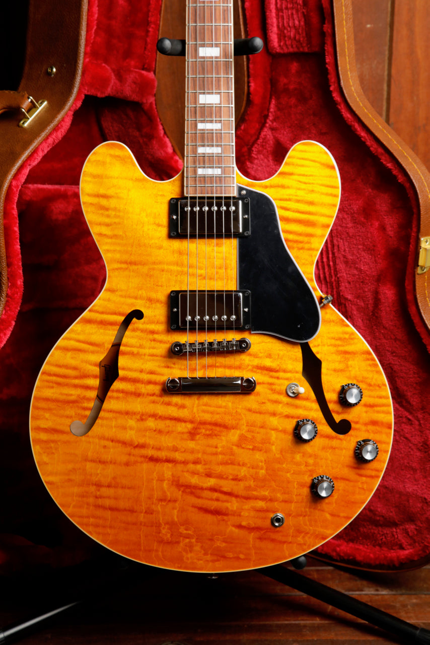 Gibson ES-335 Figured Honey Amber Semi-Hollow Electric Guitar