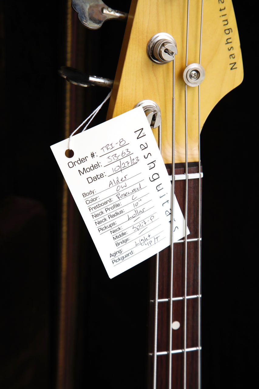 Nash JB-63 Olympic White Bass Guitar