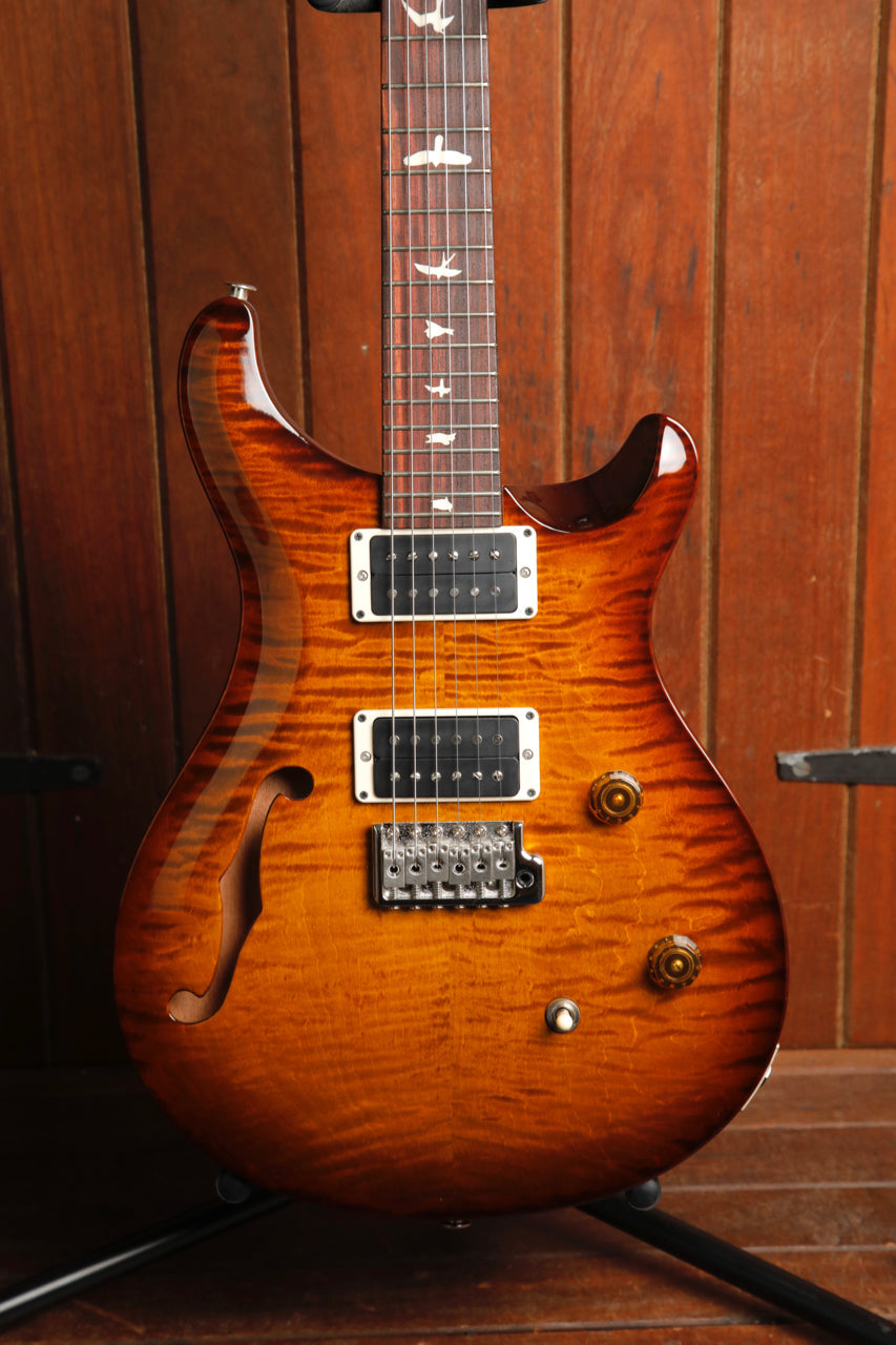 PRS CE24 Semi-Hollow Black Amber Electric Guitar