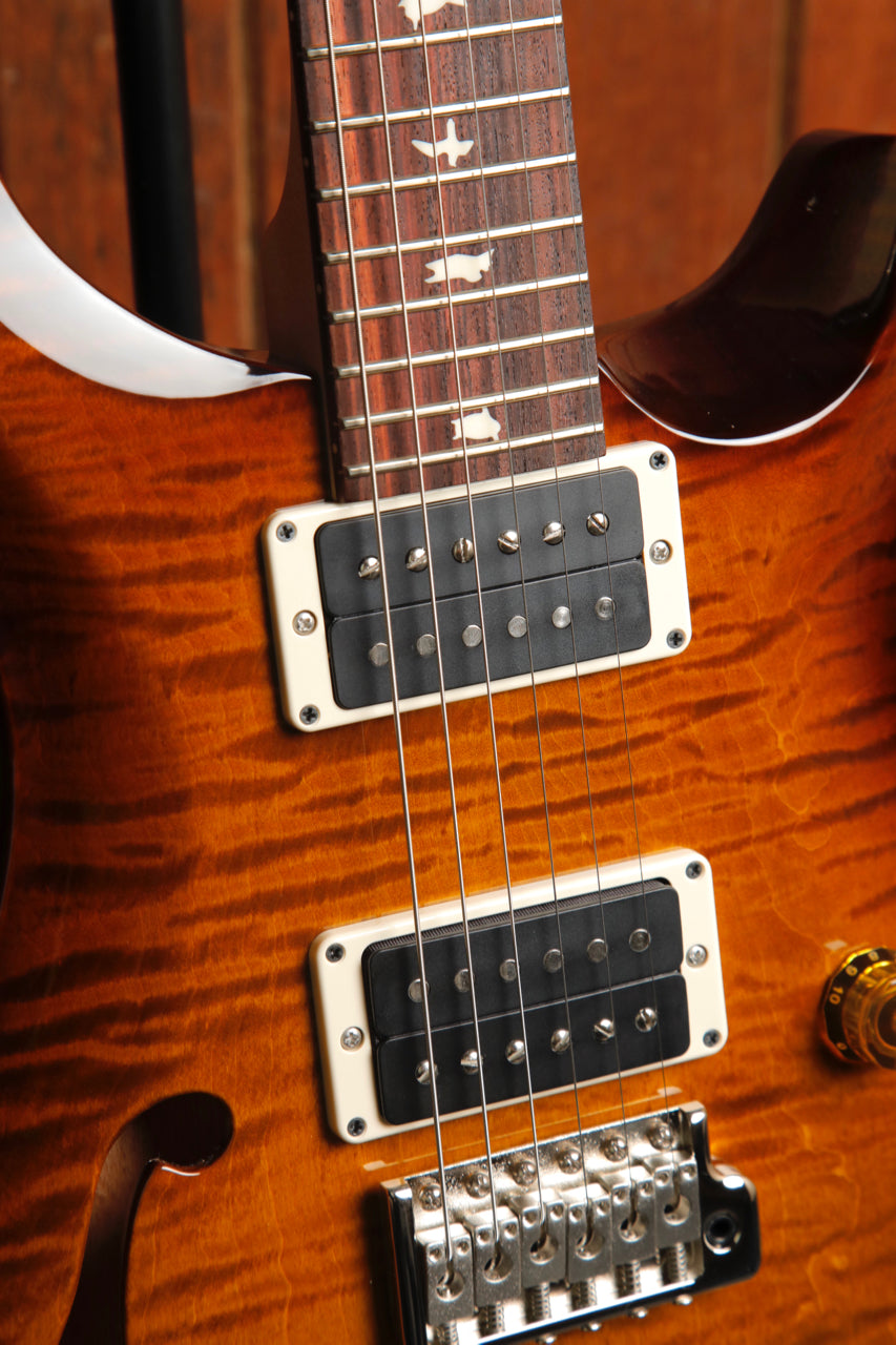 PRS CE24 Semi-Hollow Black Amber Electric Guitar