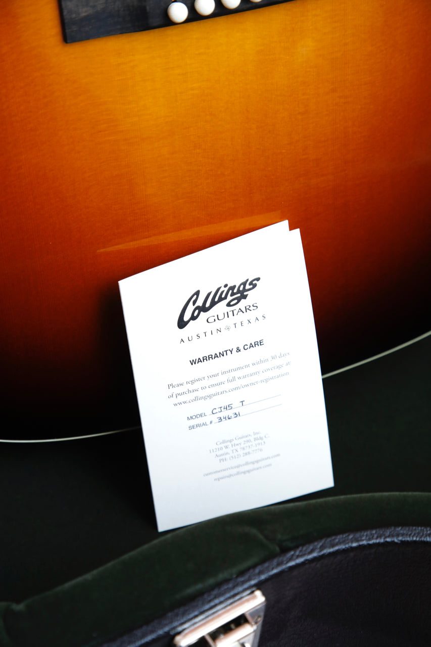 Collings CJ45T Traditional Slope Shoulder Sunburst Acoustic Guitar