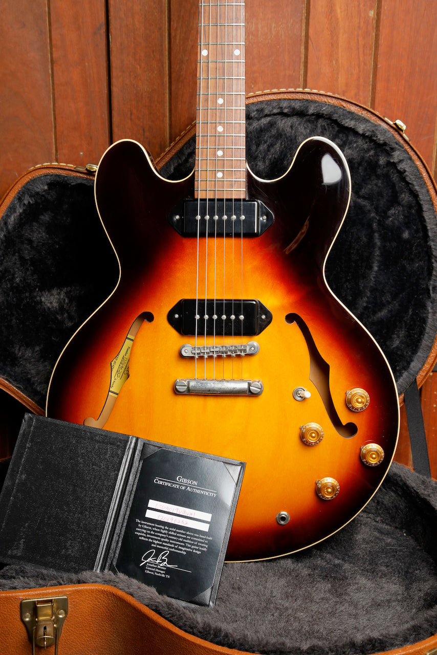 Gibson ES-335 DOT P-90 Vintage Sunburst Semi-Hollow Electric Guitar 2019 Pre-Owned