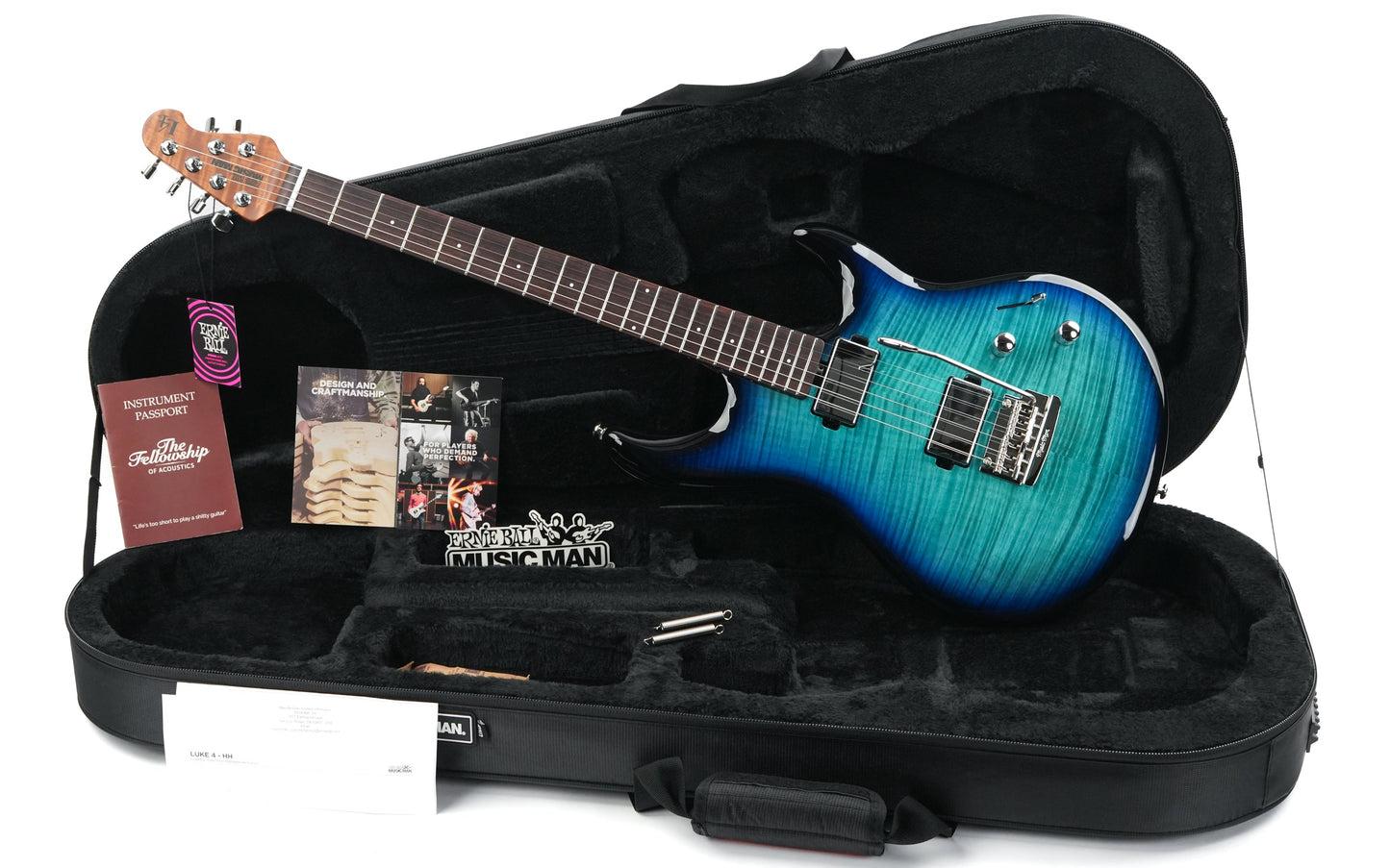 Music Man Luke 4 HH Maple Top Blue Flame 2026