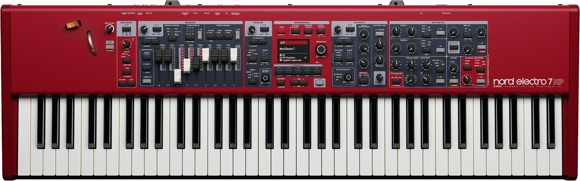 Nord Electro 7 HP, 73 Kawai Hammer Action Weighted Keys