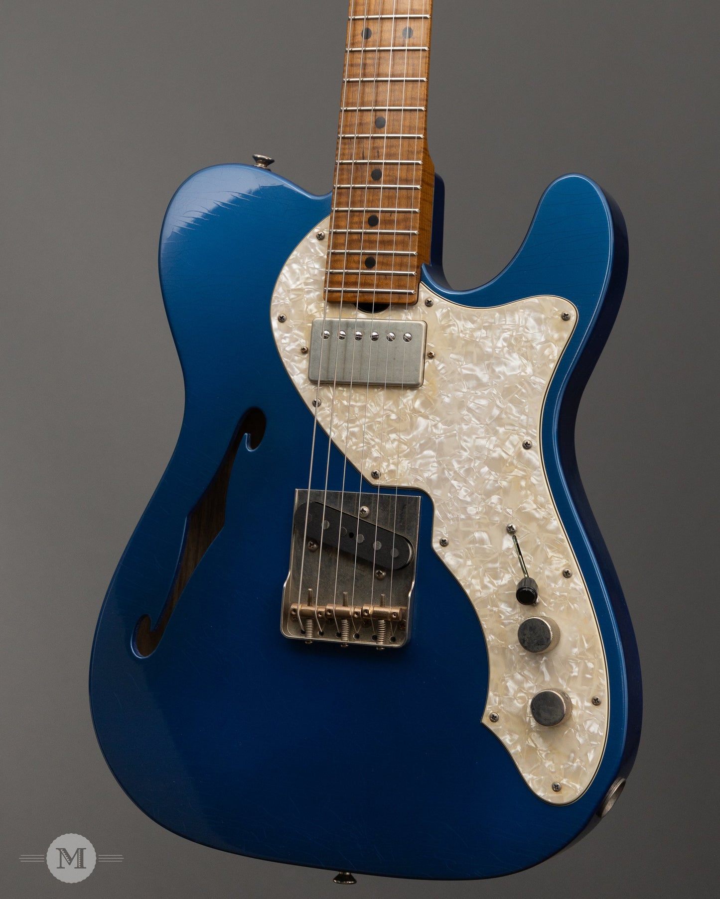 Don Grosh Electric Guitars - NOS Hollow T - Lake Placid Blue - Timeworn Finish