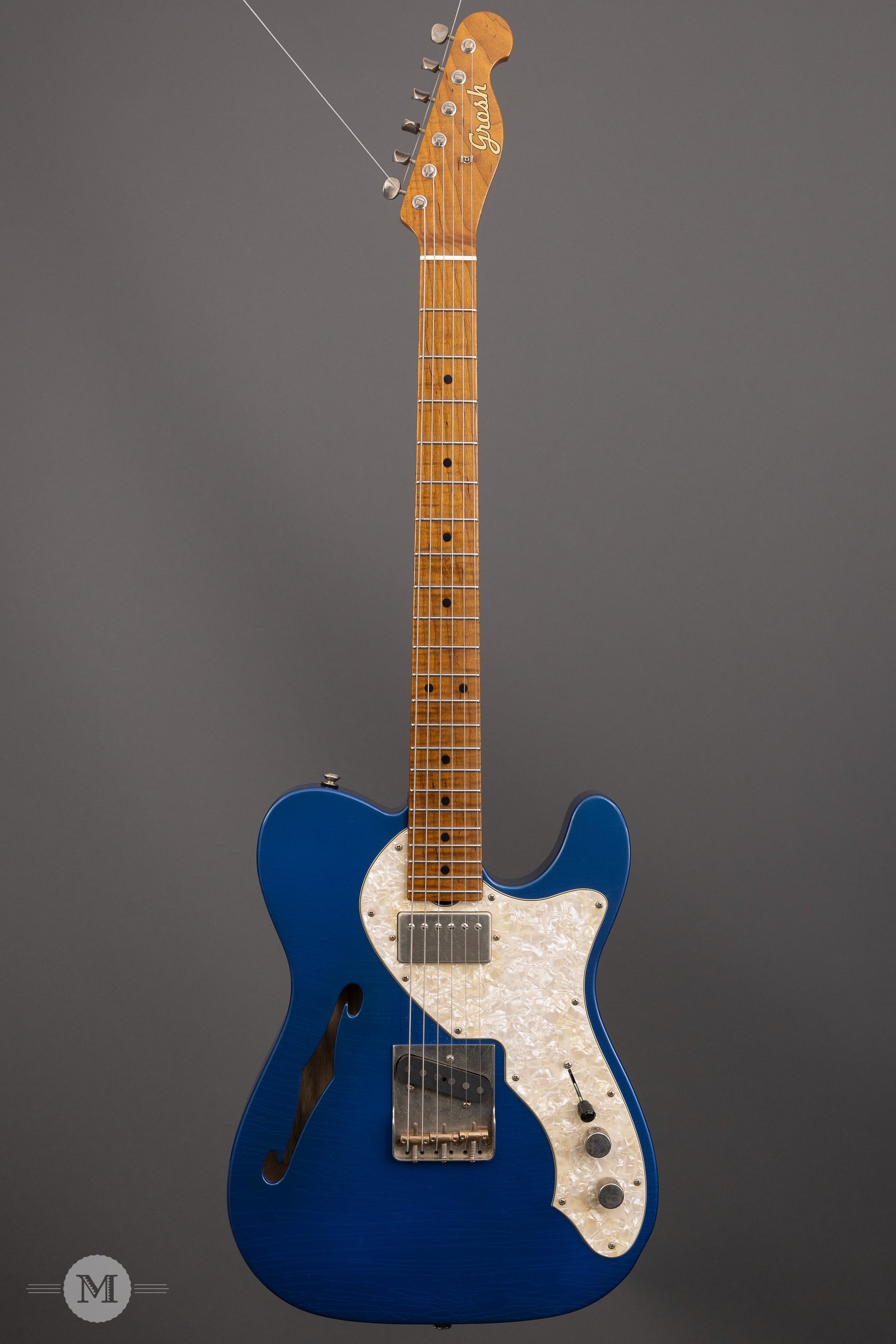 Don Grosh Electric Guitars - NOS Hollow T - Lake Placid Blue - Timeworn Finish