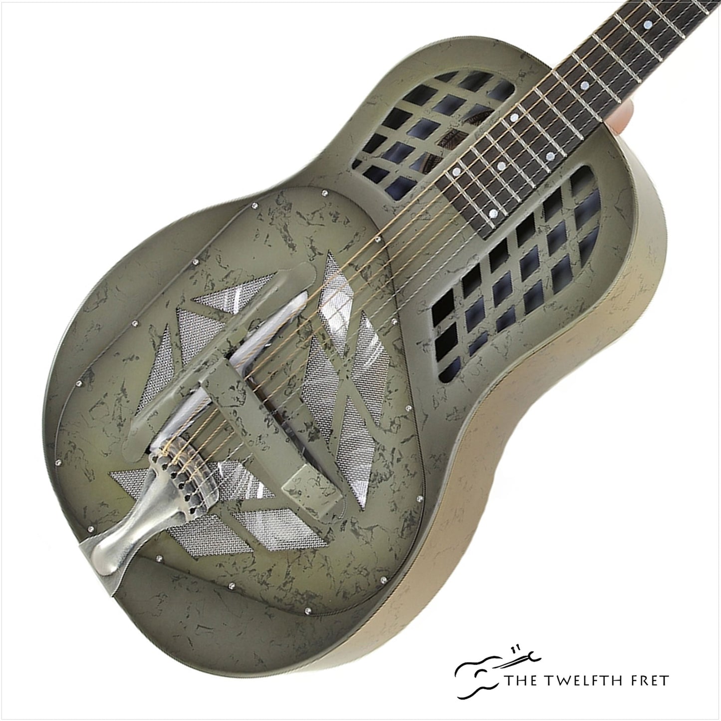 National NRP B Tricone Black Rust Resophonic Guitar