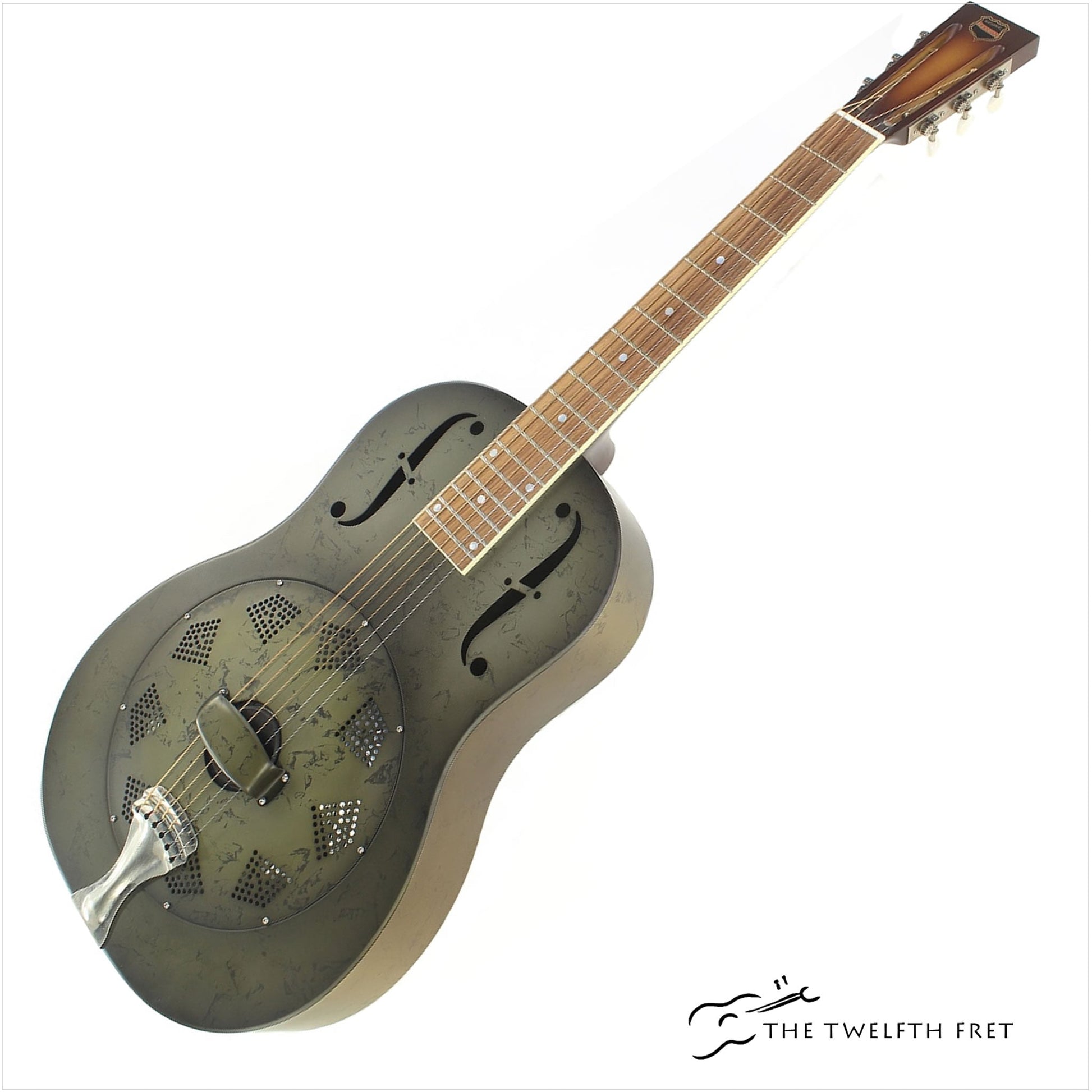 National NRP Triolian Black Rust Resophonic Guitar
