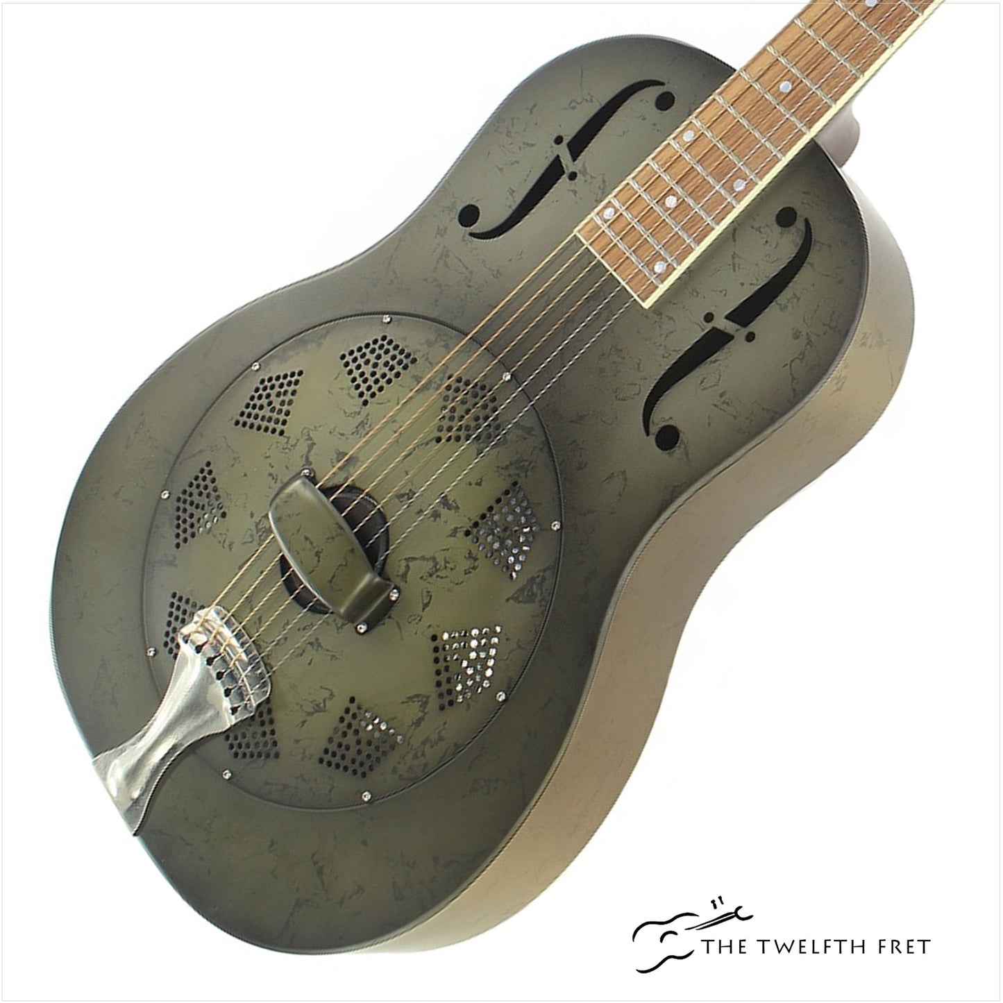 National NRP Triolian Black Rust Resophonic Guitar