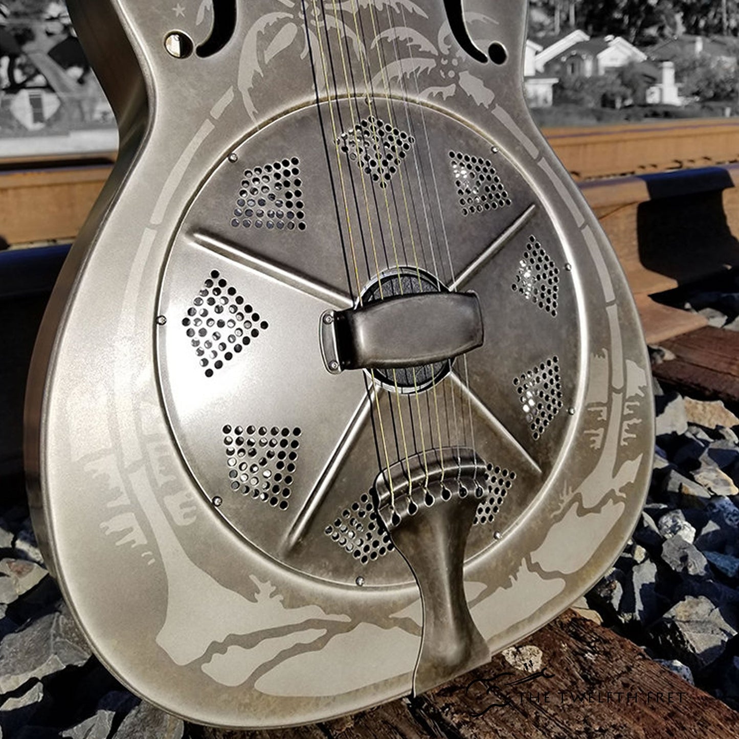 National Style O Weathered Steel 12 Fret Resophonic Guitar