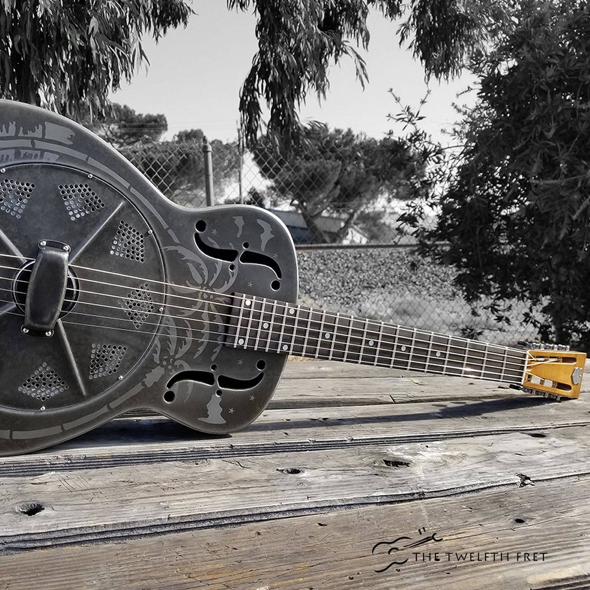 National Style O Weathered Steel 12 Fret Resophonic Guitar