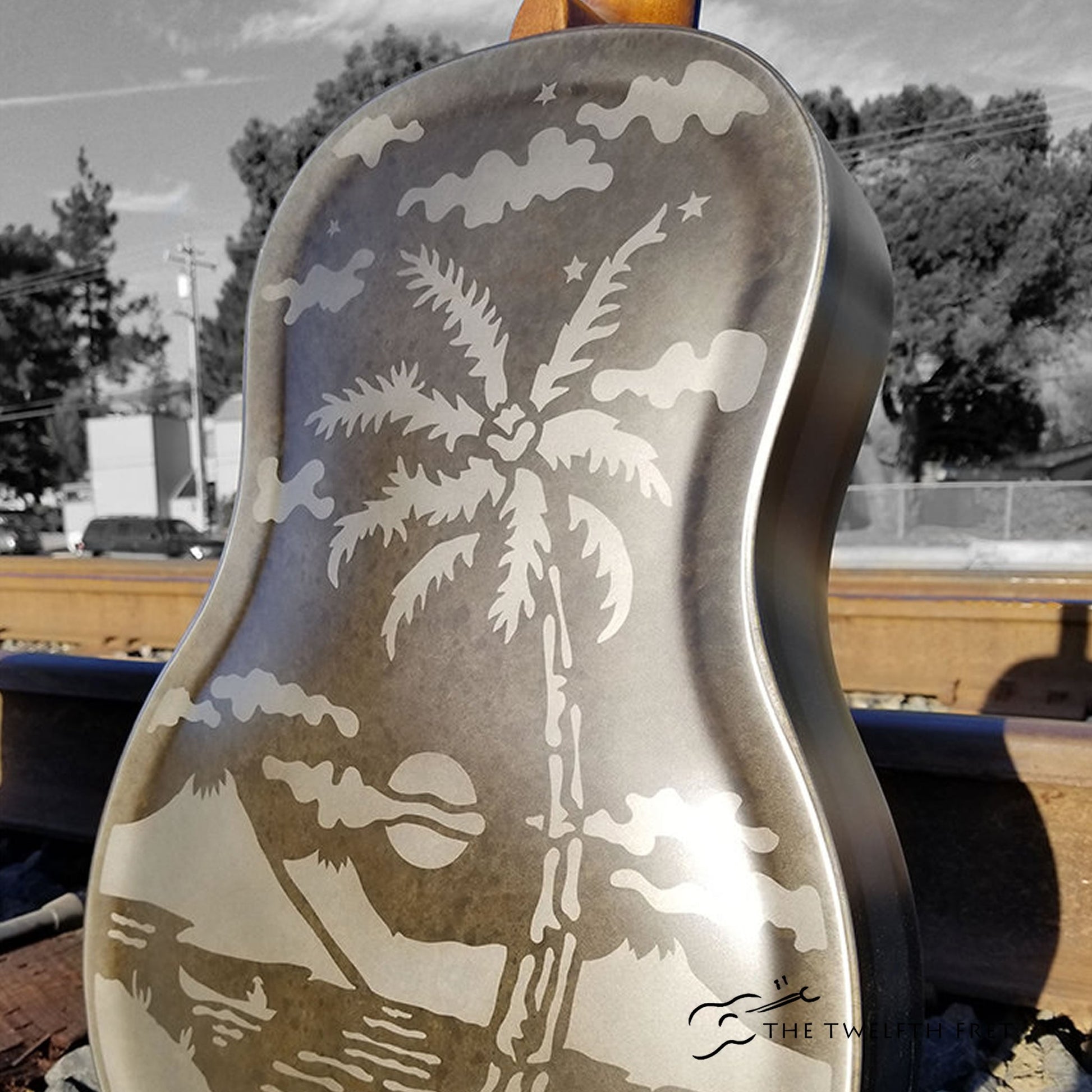 National Style O Weathered Steel 12 Fret Resophonic Guitar