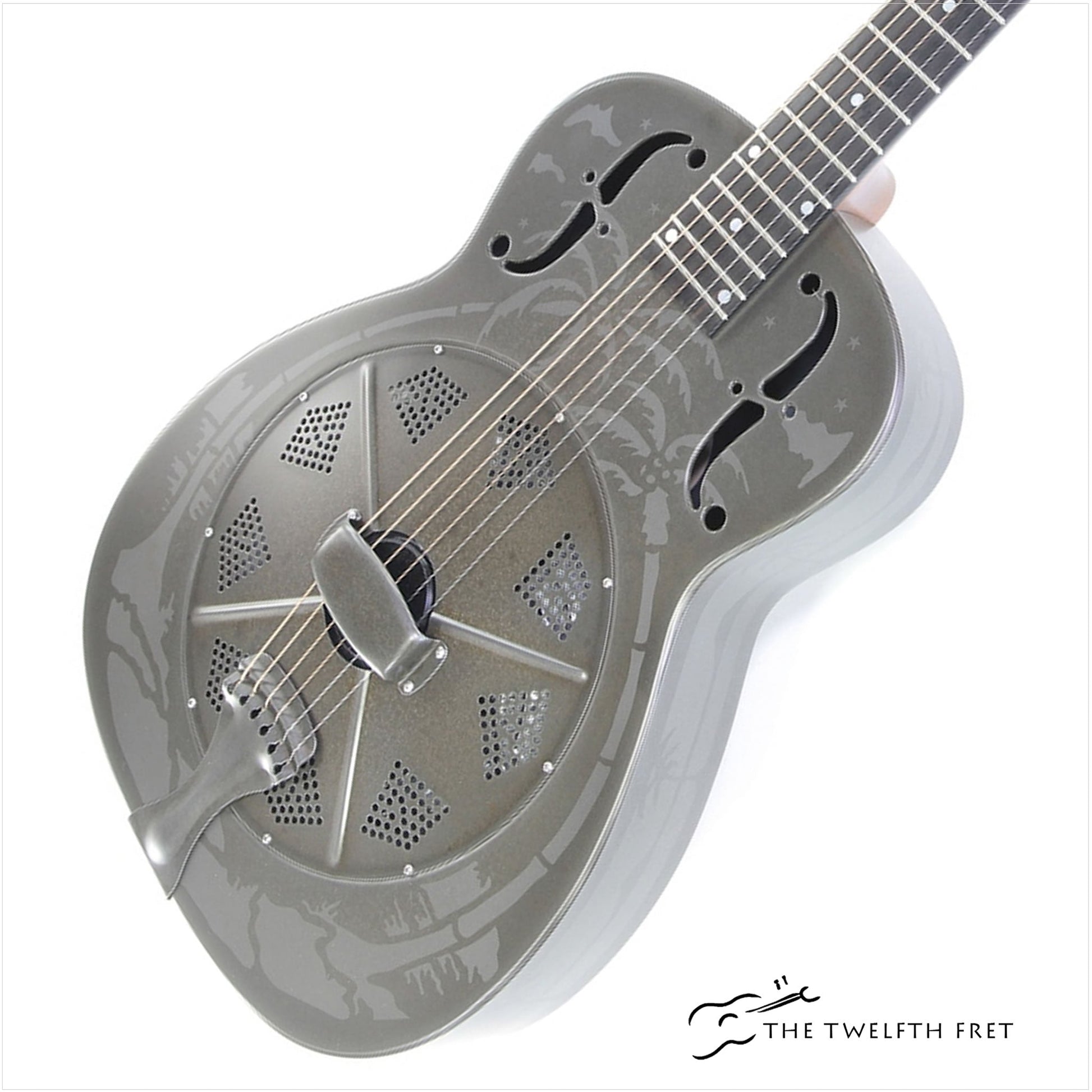 National Style O Weathered Steel 14-Fret Resophonic Guitar