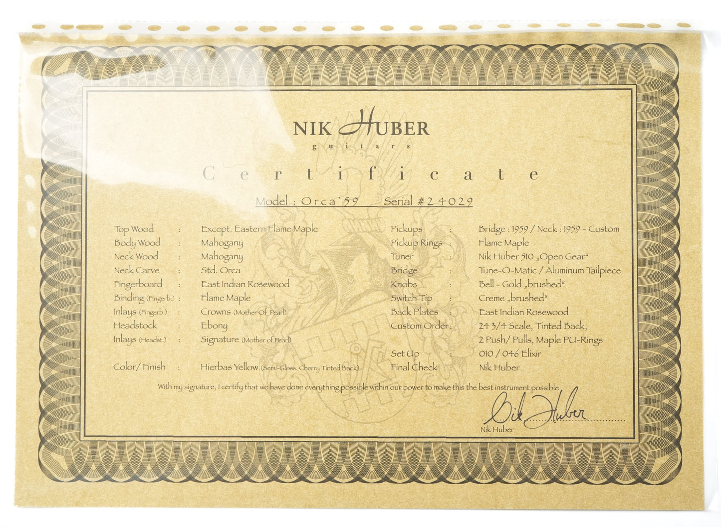 Nik Huber Custom Orca 59 2024
