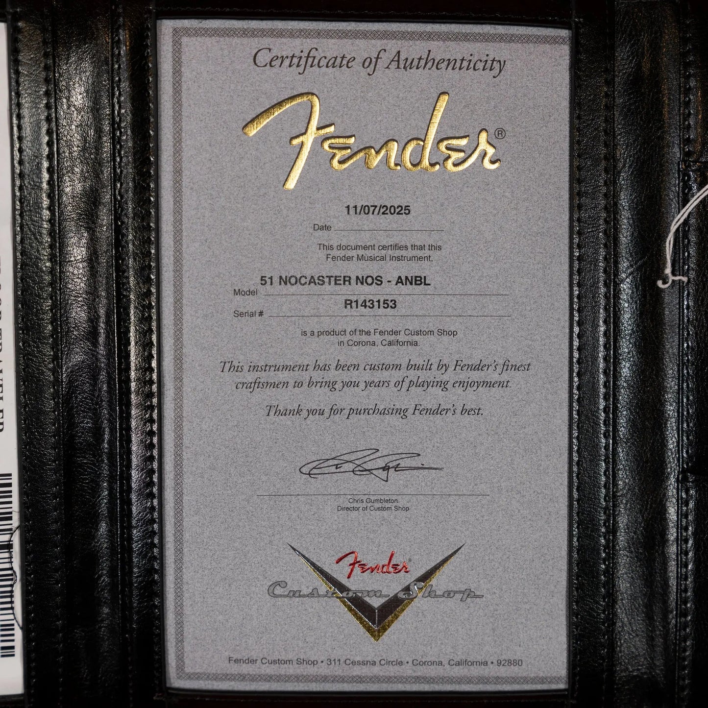 Fender Custom Shop 1951 Nocaster - Aged Nocaster Blonde, NOS