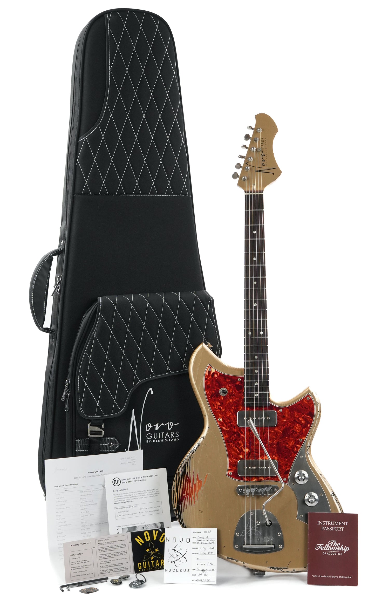 Novo Serus J Custom Shoreline Gold over 64 3 Tone Sunburst