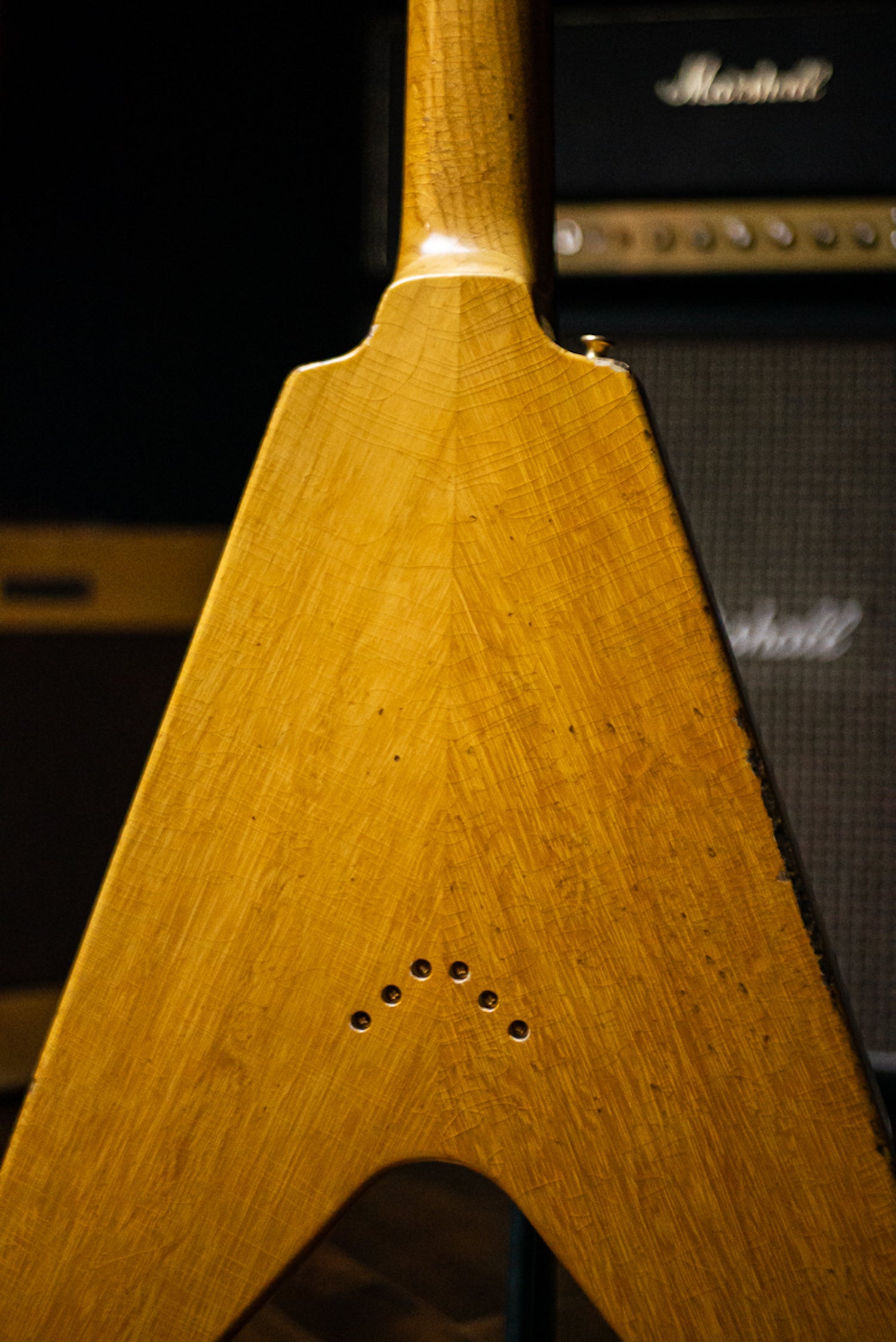 Gibson Custom Shop 58 Korina Flying V Brazilian Rosewood Fingerboard Murphy Lab Light Aged GH Electric Guitar - Natural 81034