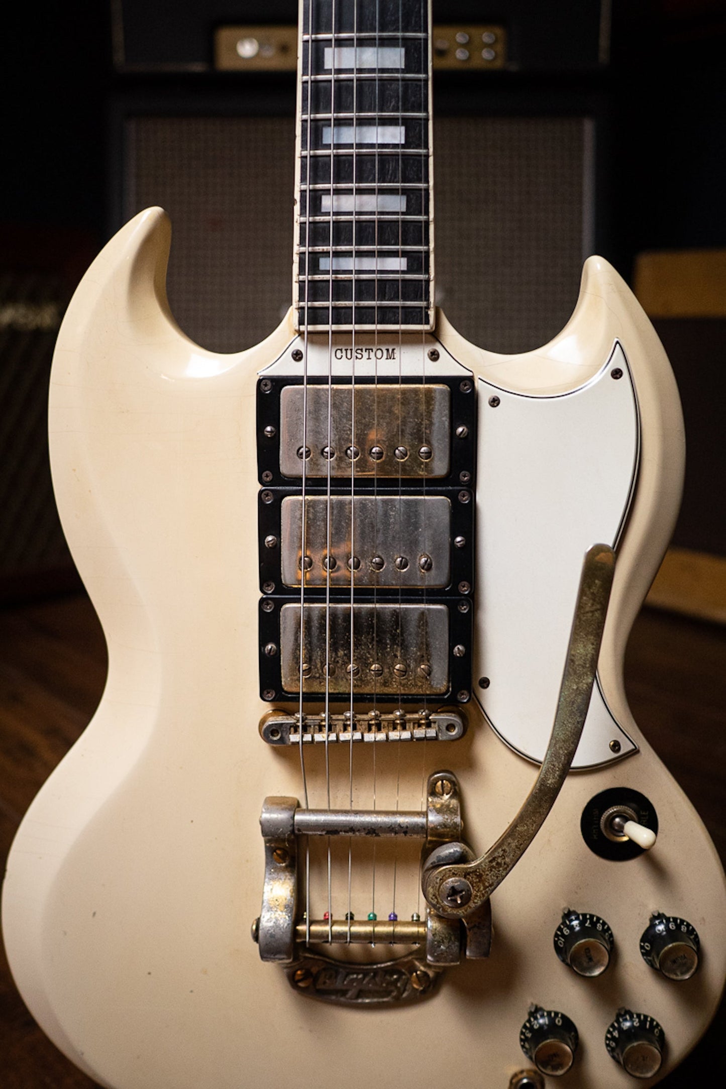 1965 Gibson SG Custom W/ Bigsby Electric Guitar - White