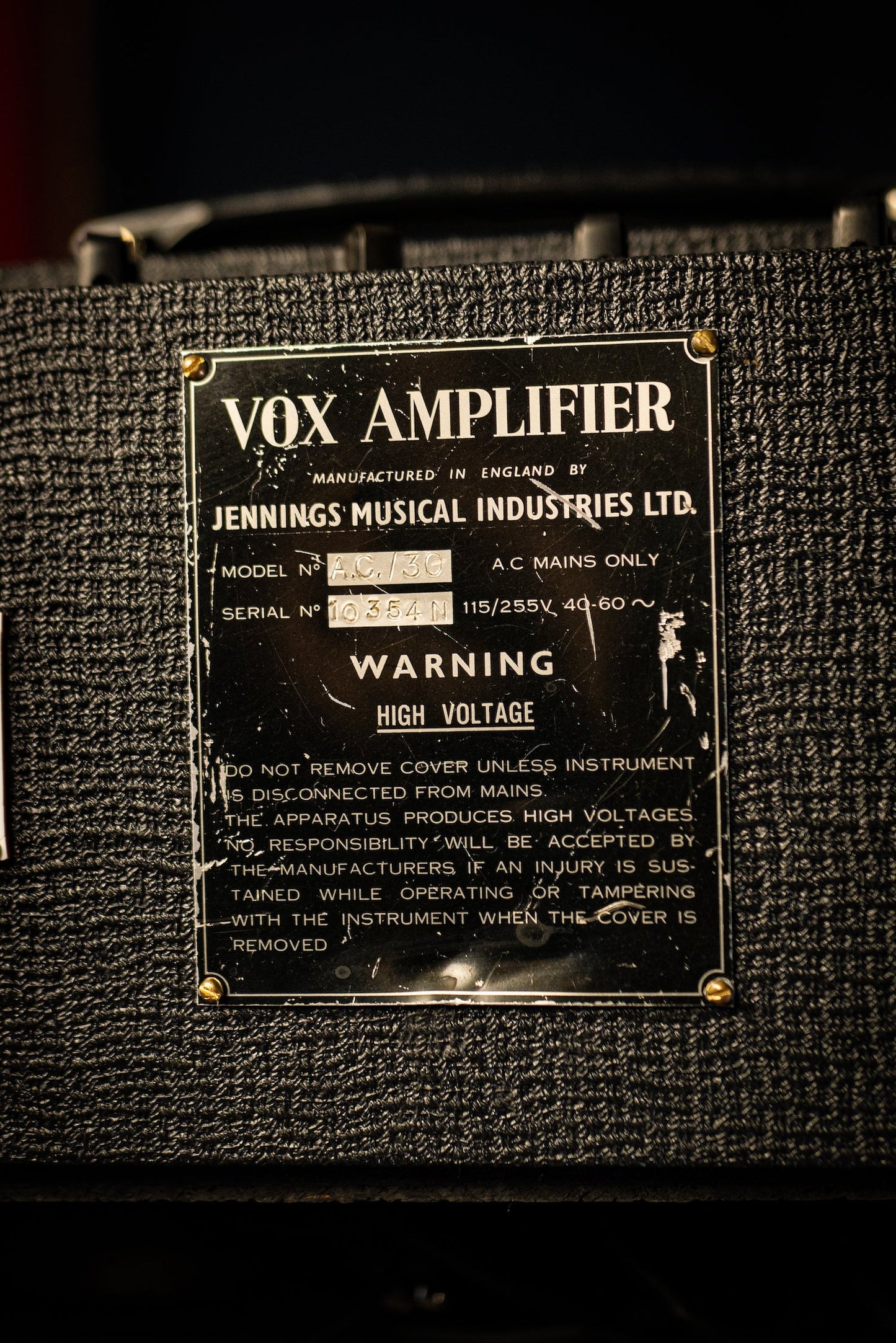1965 Vox AC30 Tube Head
