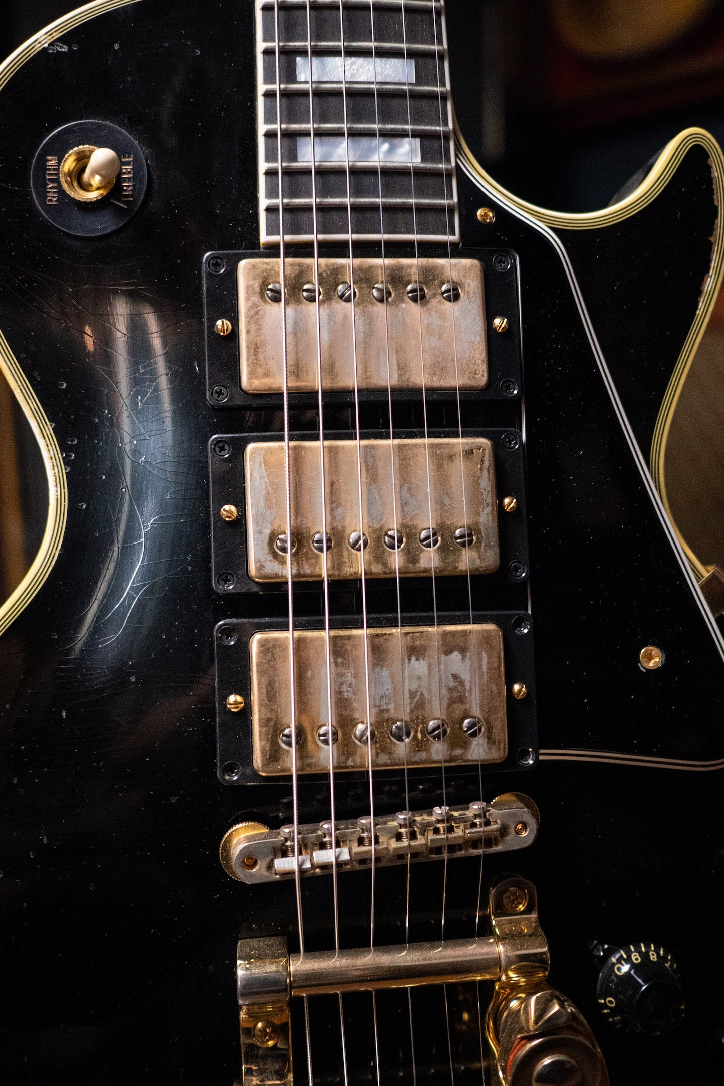 Gibson Custom Shop Murphy Lab 1957 Les Paul Custom 3 Pickup Ultra Heavy Aged - Ebony