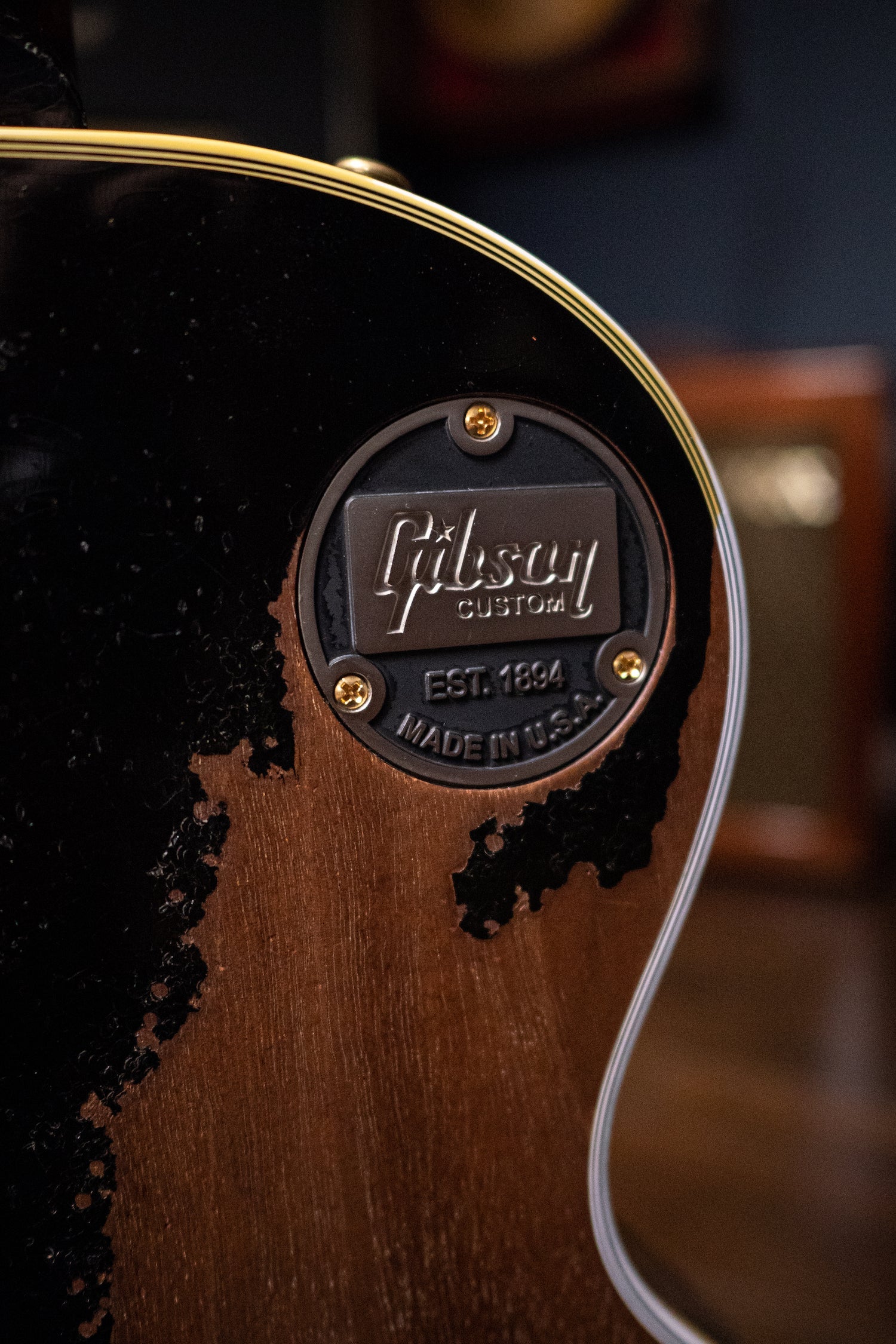 Gibson Custom Shop Murphy Lab 1957 Les Paul Custom 3 Pickup Ultra Heavy Aged - Ebony