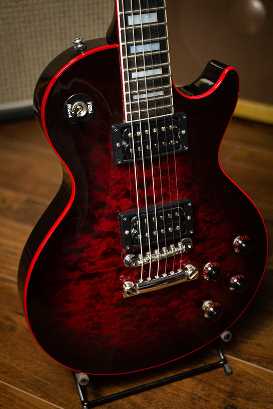 2009 Gibson Les Paul LPR7 Black Widow Electric Guitar - Black/Red
