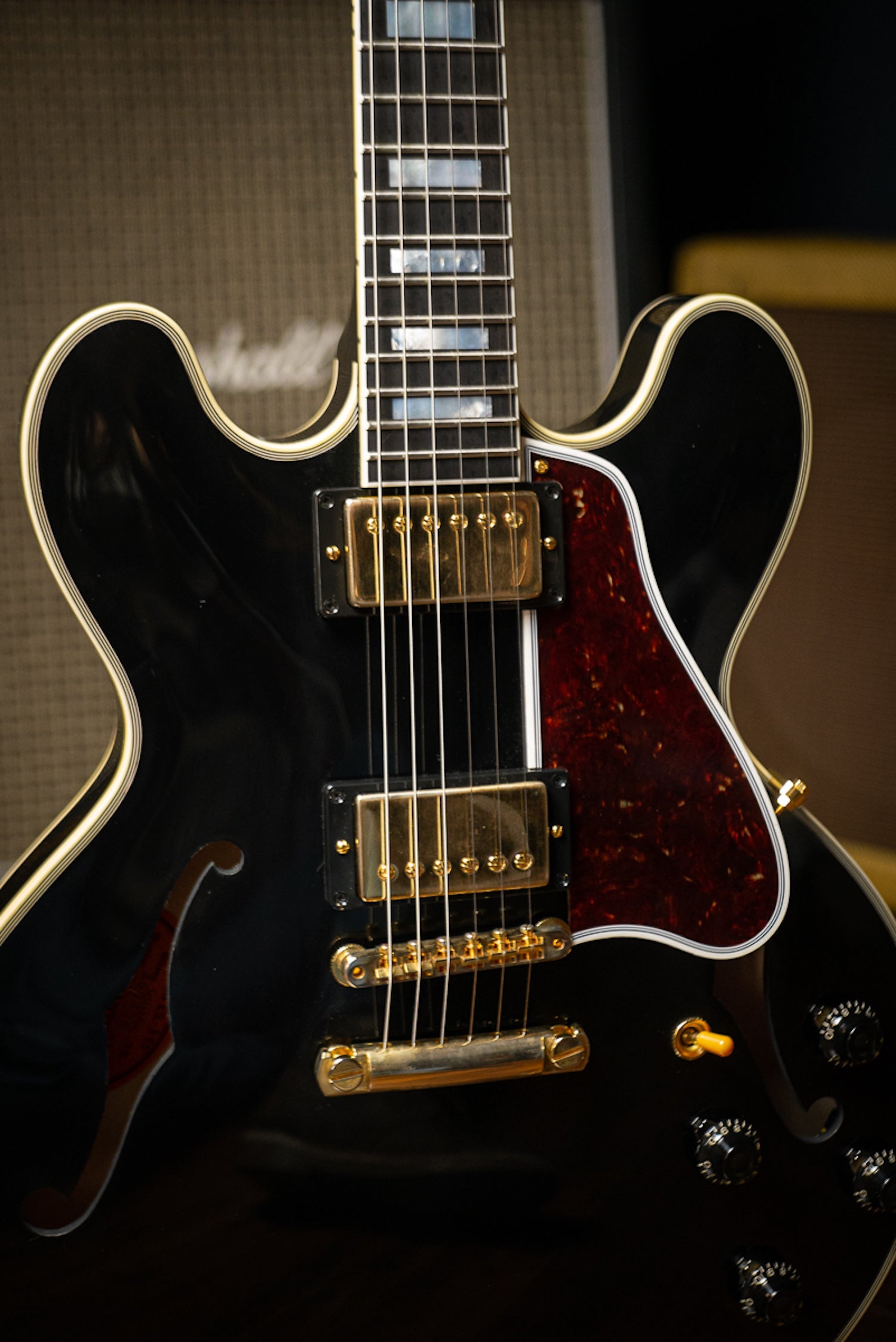 Gibson Custom Shop 1959 ES-355 Reissue Stop Bar VOS Electric Guitar - Ebony